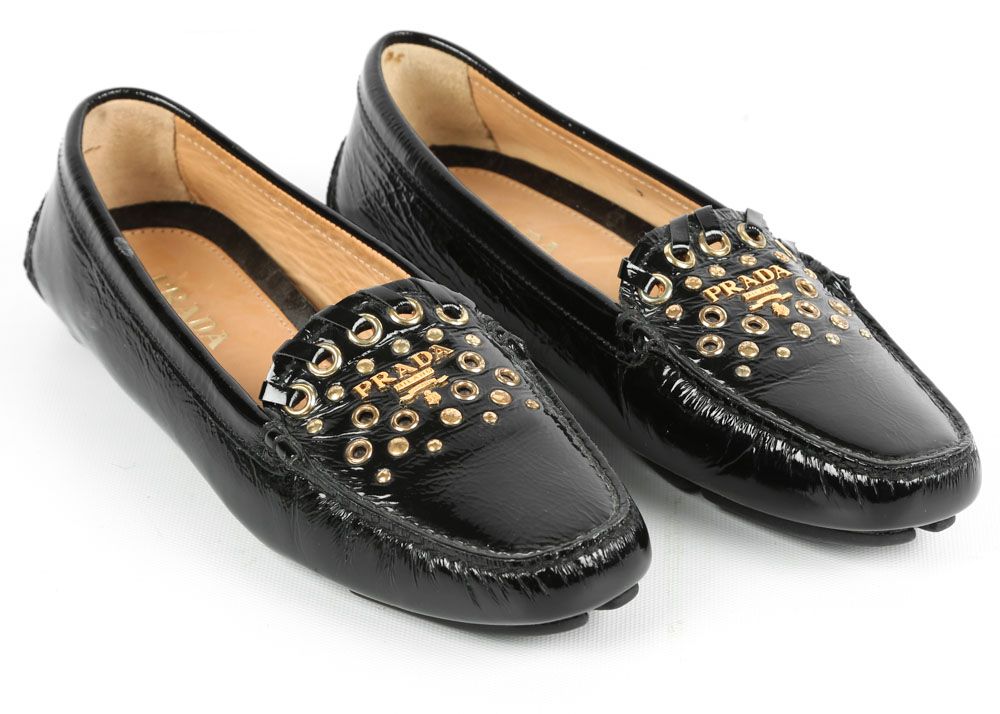 Prada Patent Leather Driving Moccasins