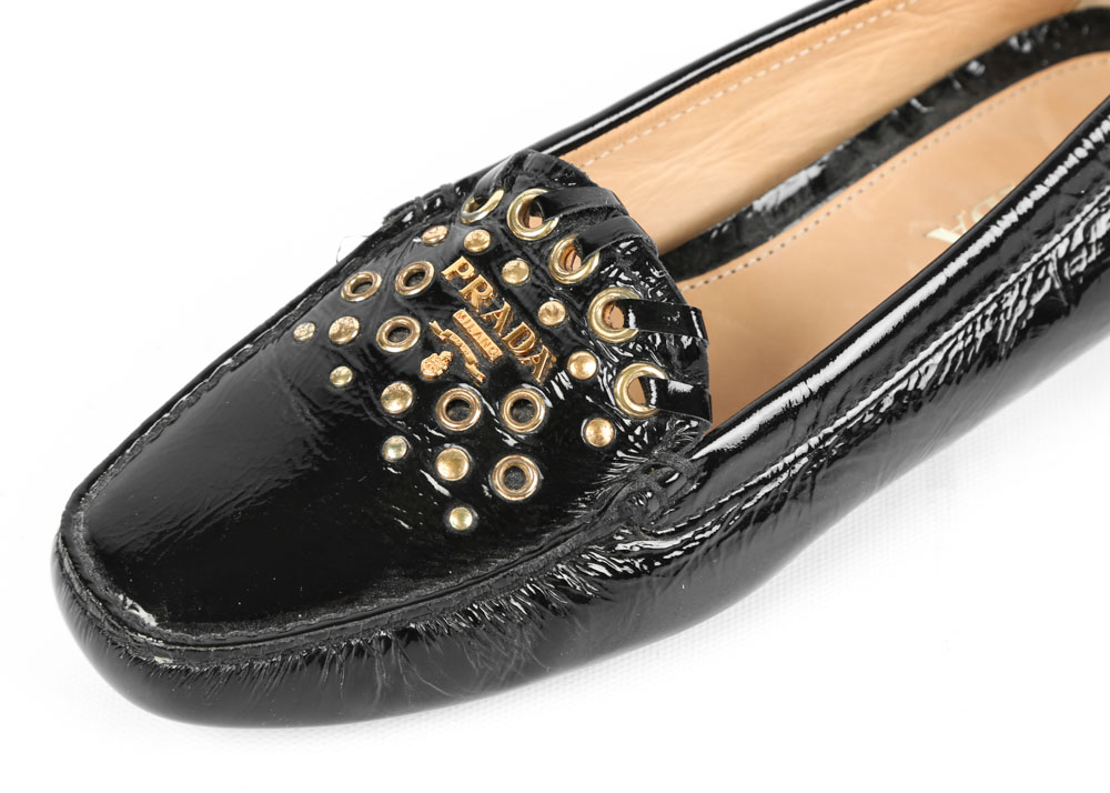 Prada Patent Leather Driving Moccasins