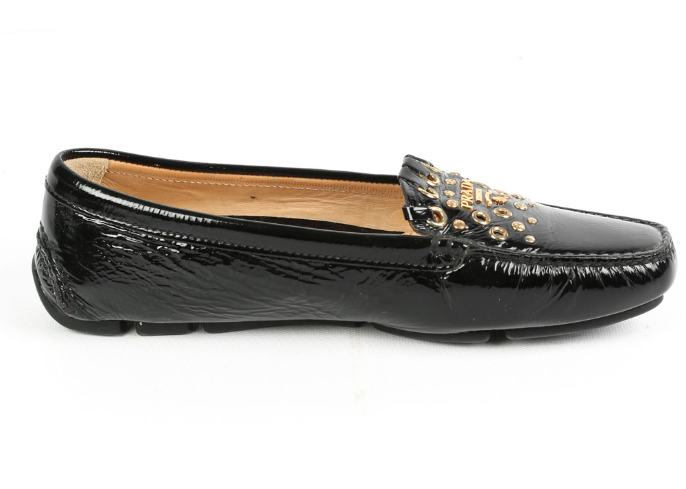 Prada Patent Leather Driving Moccasins
