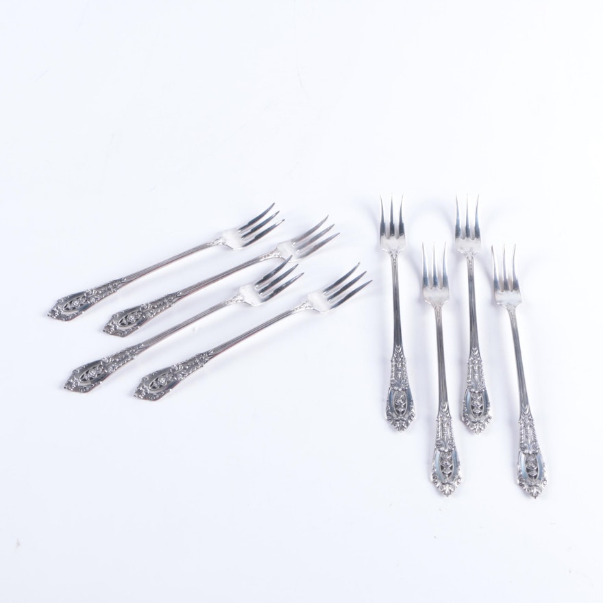 Wallace "Rose Point" Sterling Silver Cocktail Forks