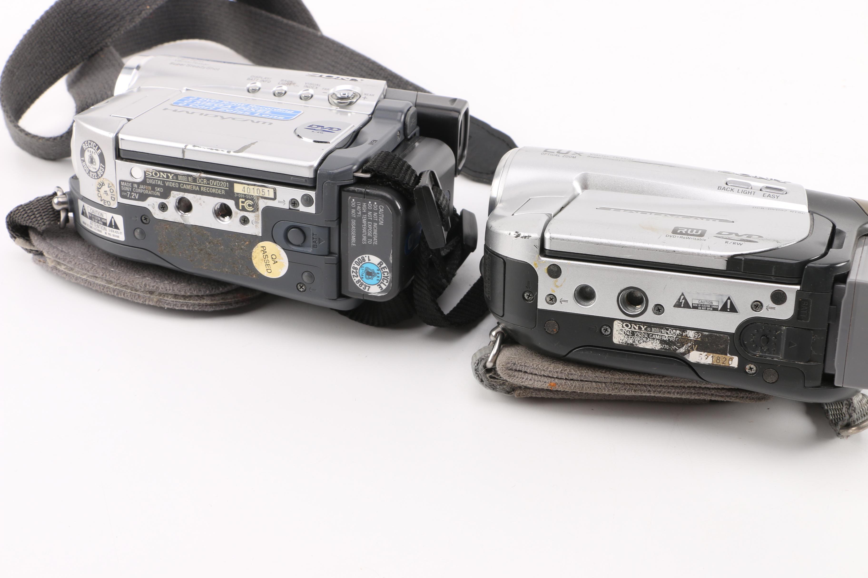 Sony "DCR-DVD92" and "DCR-DVD201" "Handycam" Video Cameras