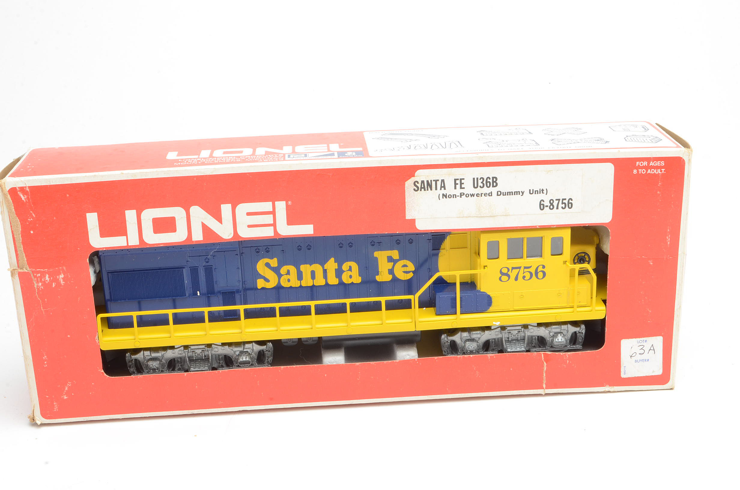 Lionel 8755 and 8756 Santa Fe U36B Powered and Dummy Diesel Locomotive
