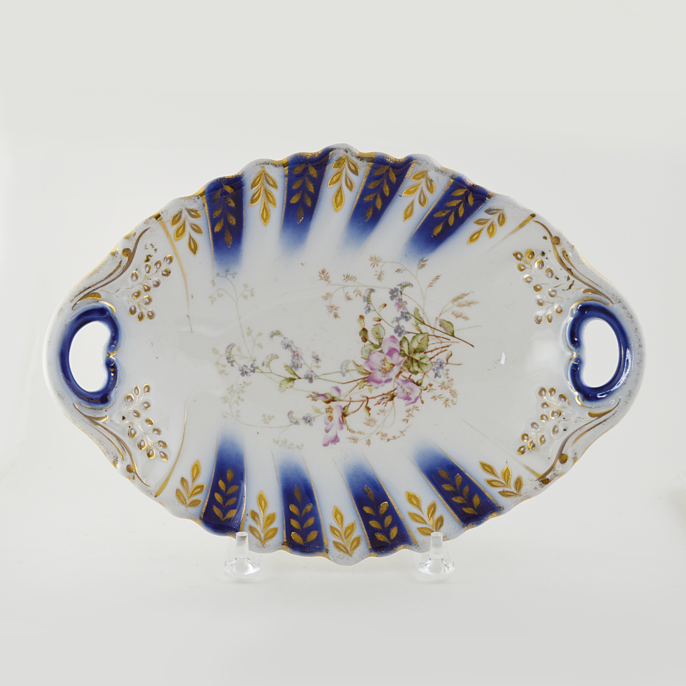 19th Century German Bowl with Flowers