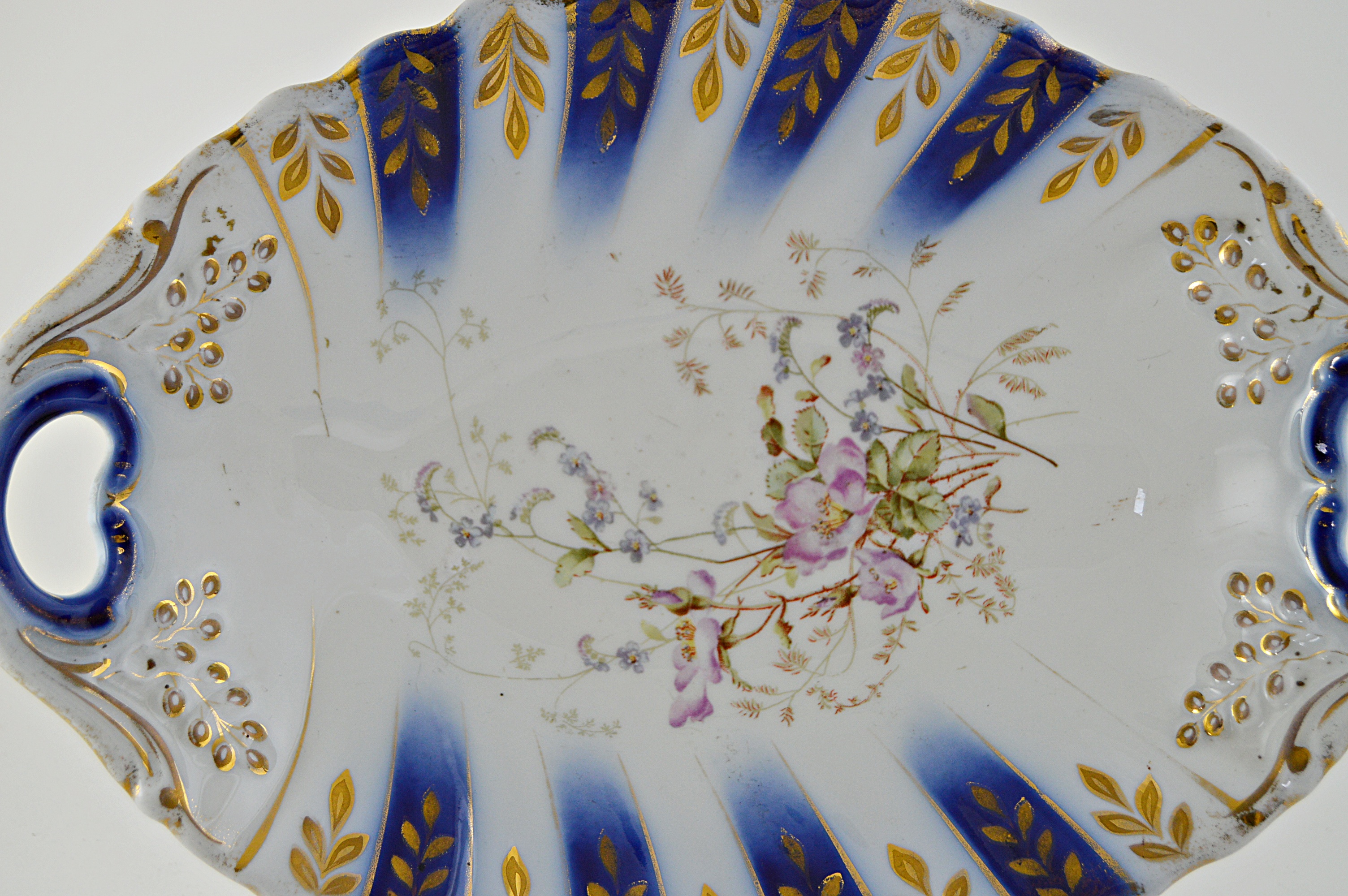 19th Century German Bowl with Flowers