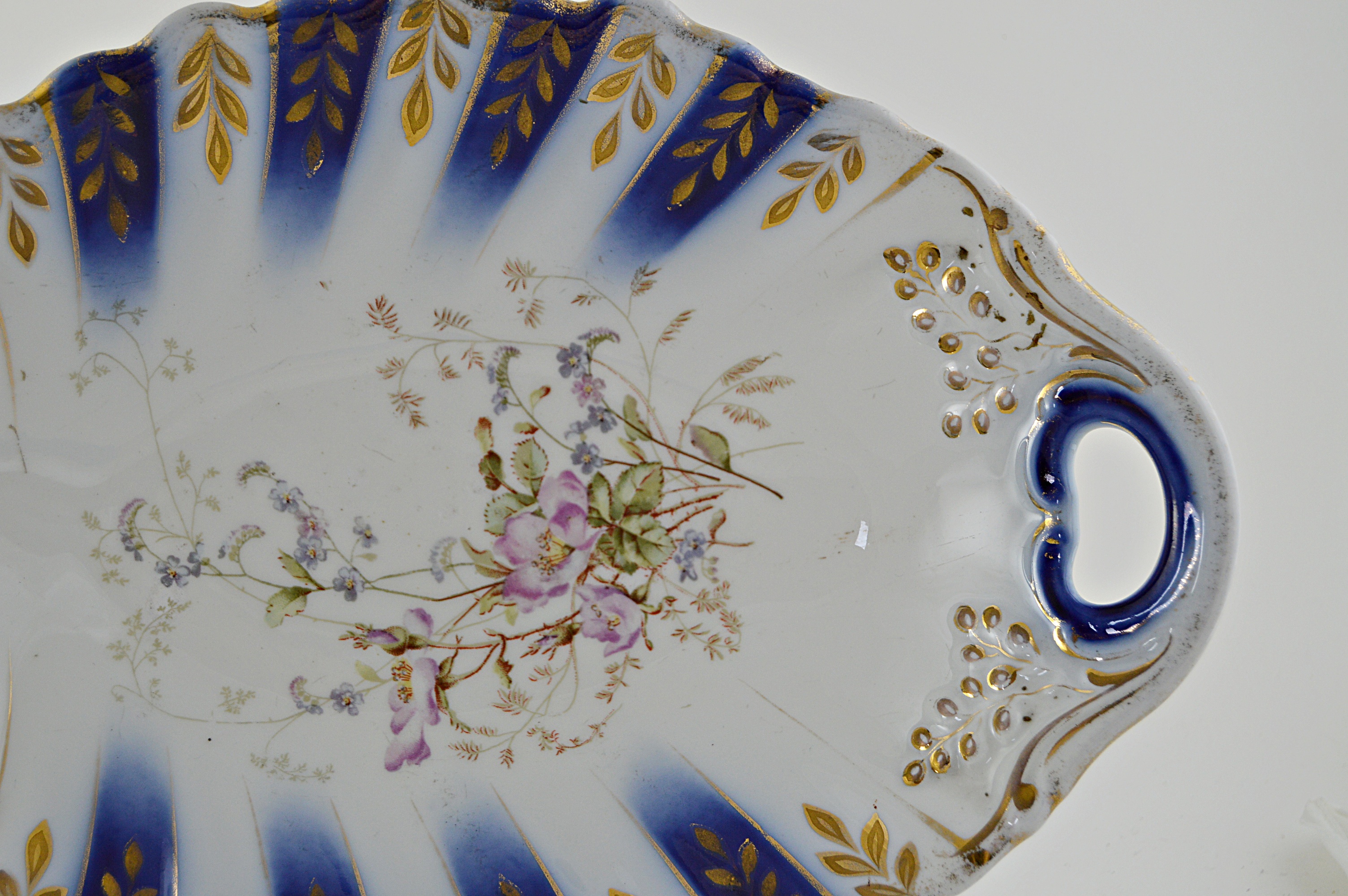 19th Century German Bowl with Flowers