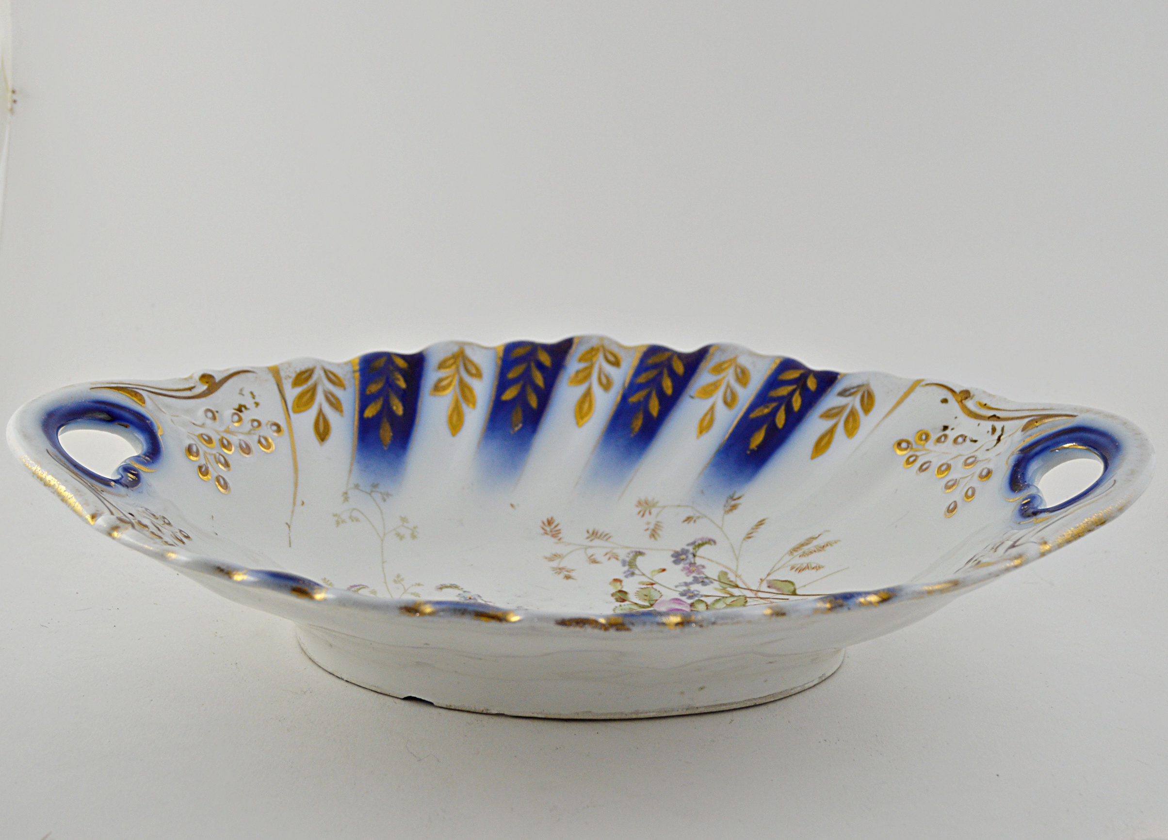 19th Century German Bowl with Flowers