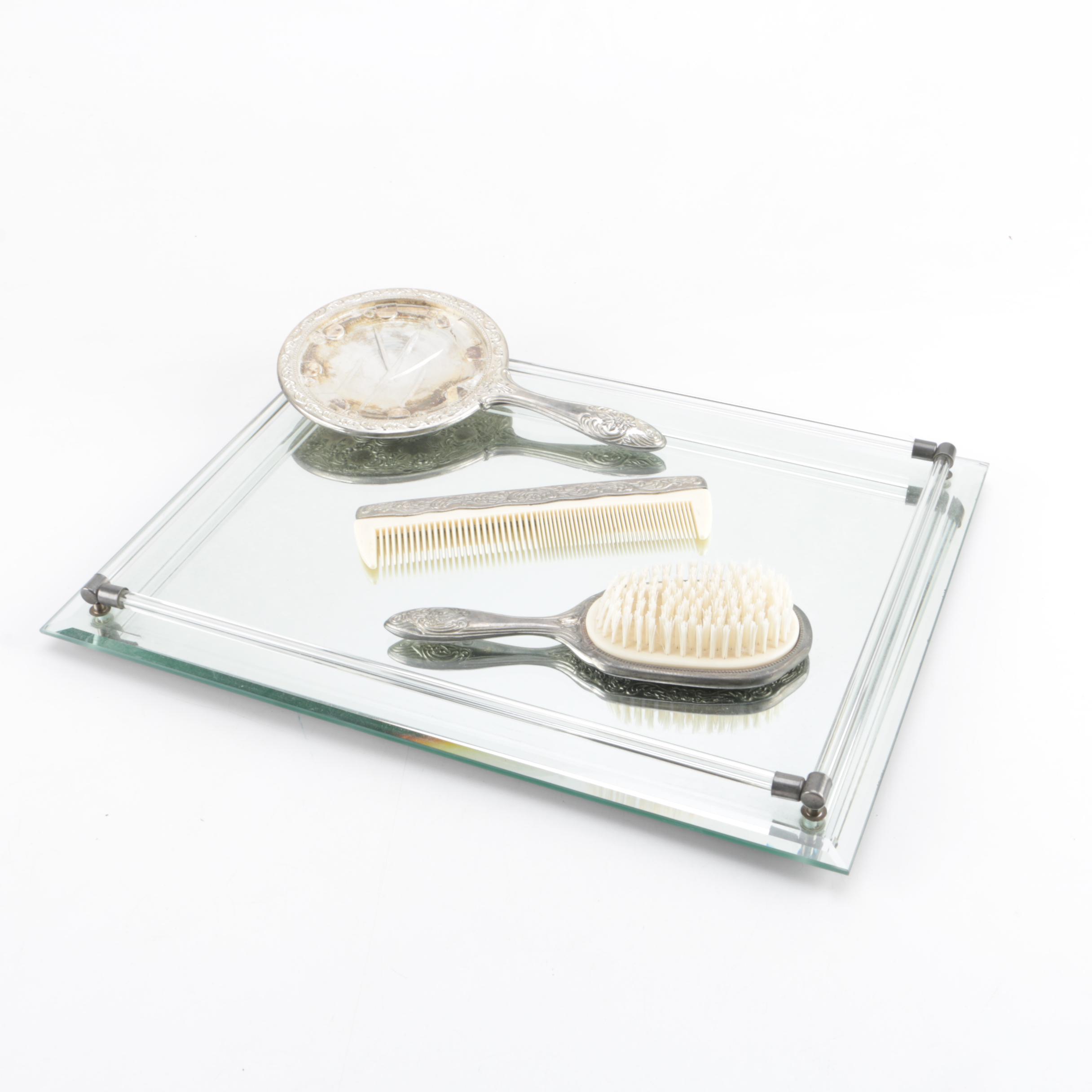 Silver Plate Vanity Accessories