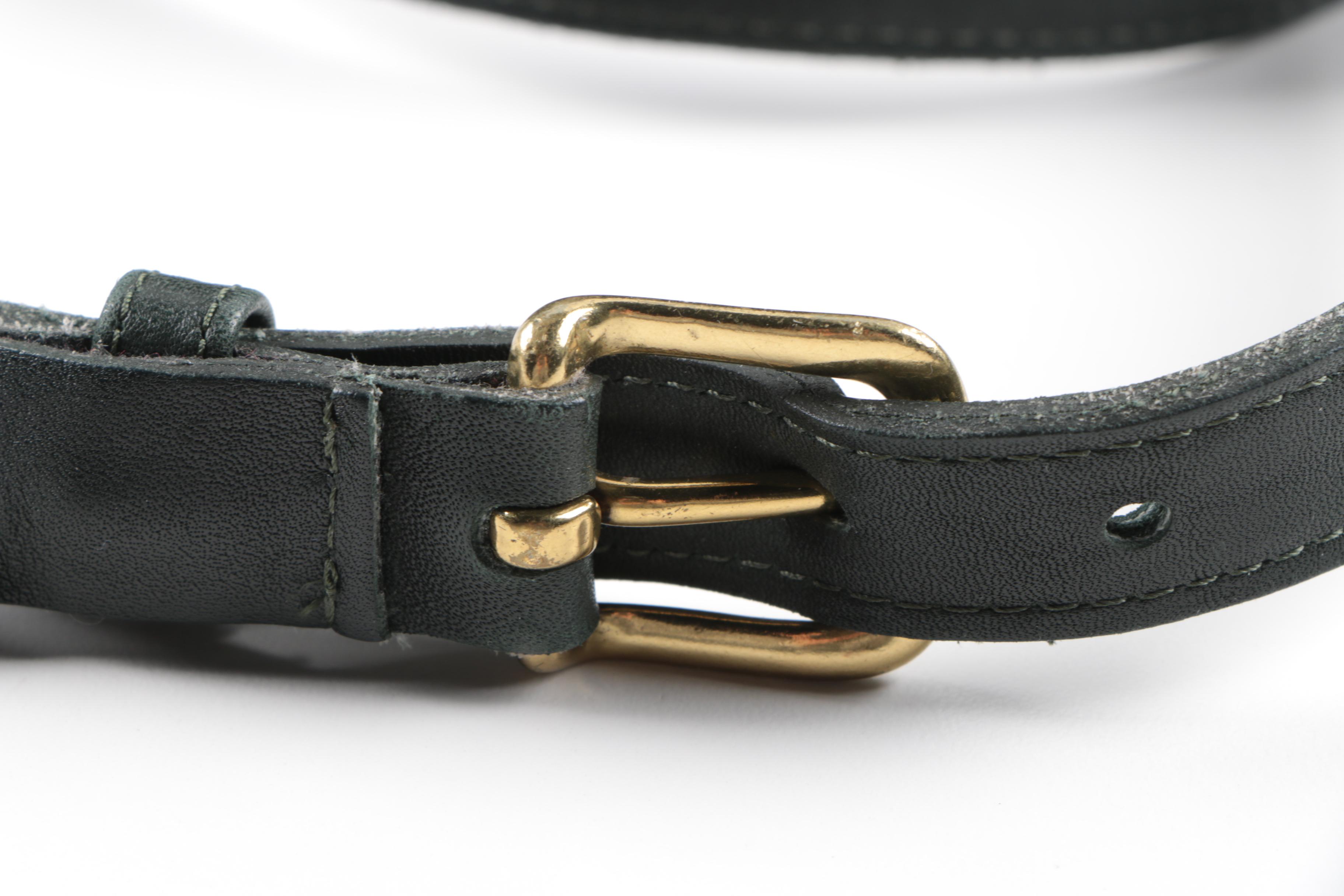 Vintage Coach Dark Green Leather Crossbody Bag