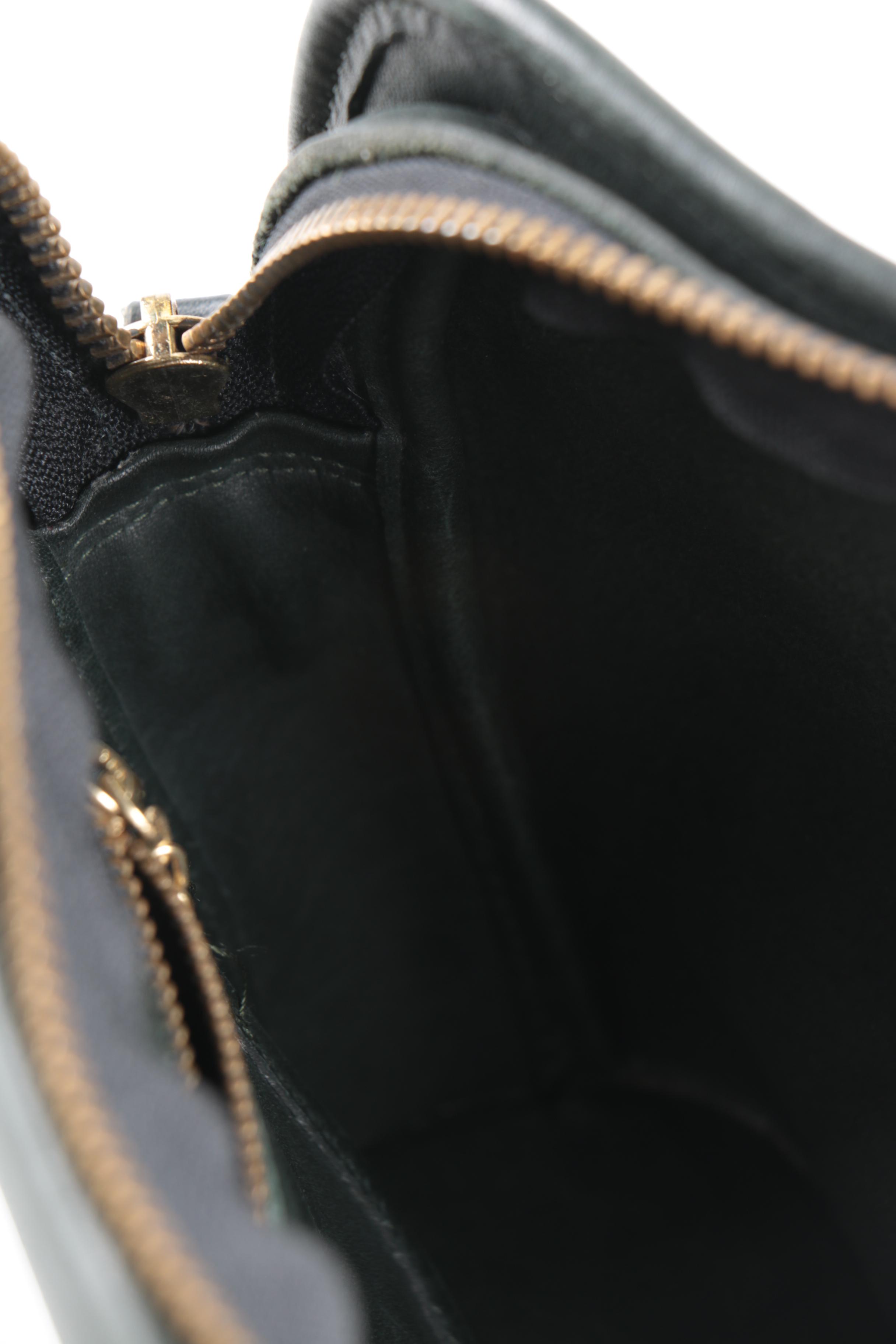 Vintage Coach Dark Green Leather Crossbody Bag