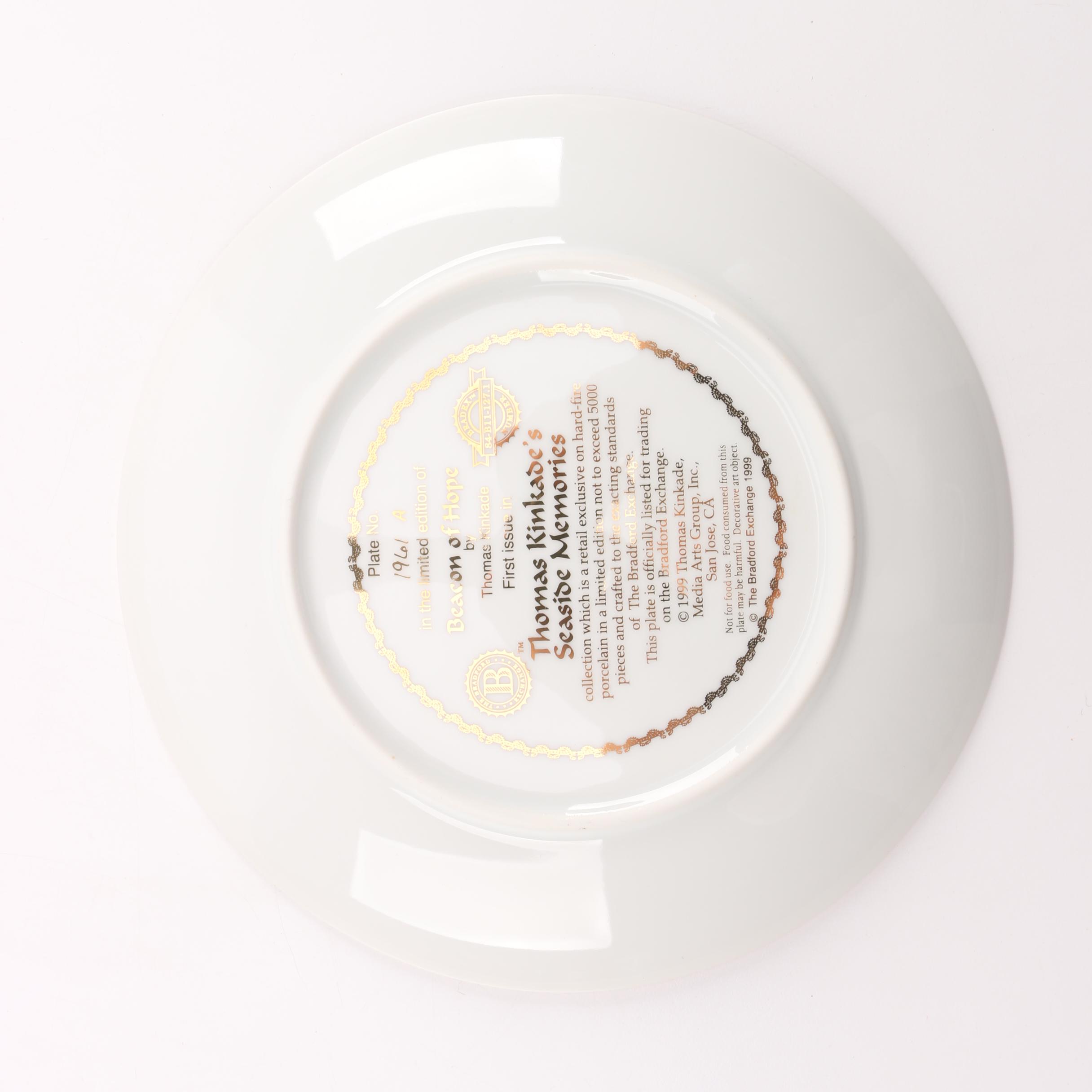 Limited Edition Thomas Kinkaid Decorative Plate "Beacon of Hope"