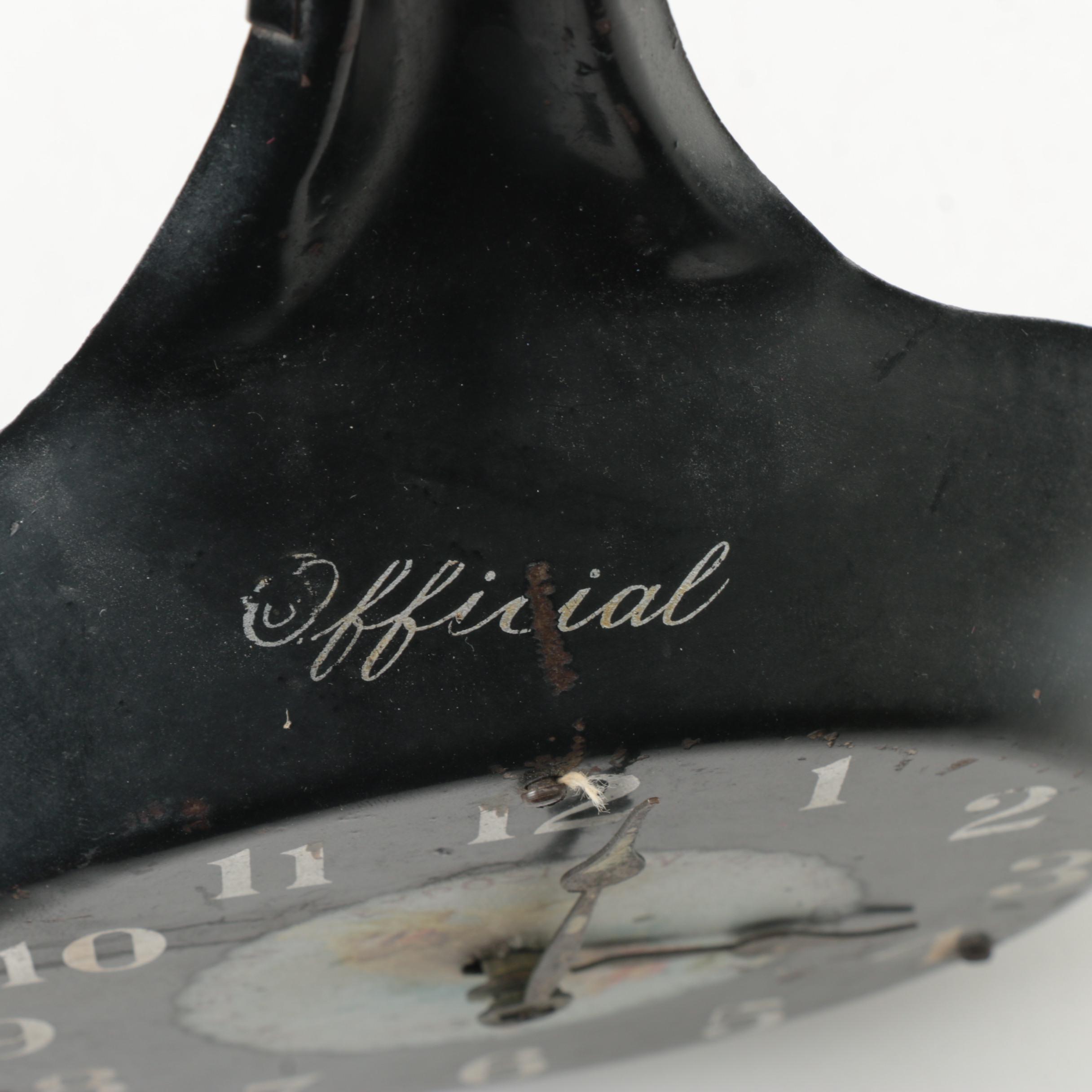 Antique Buffalo Exposition Skillet Wall Clock