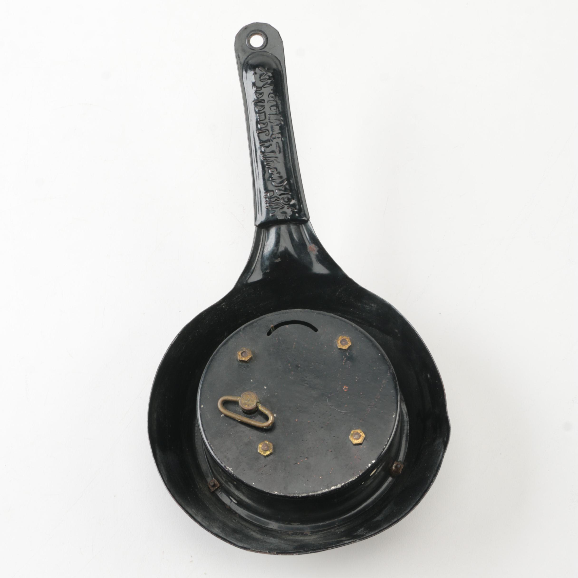 Antique Buffalo Exposition Skillet Wall Clock