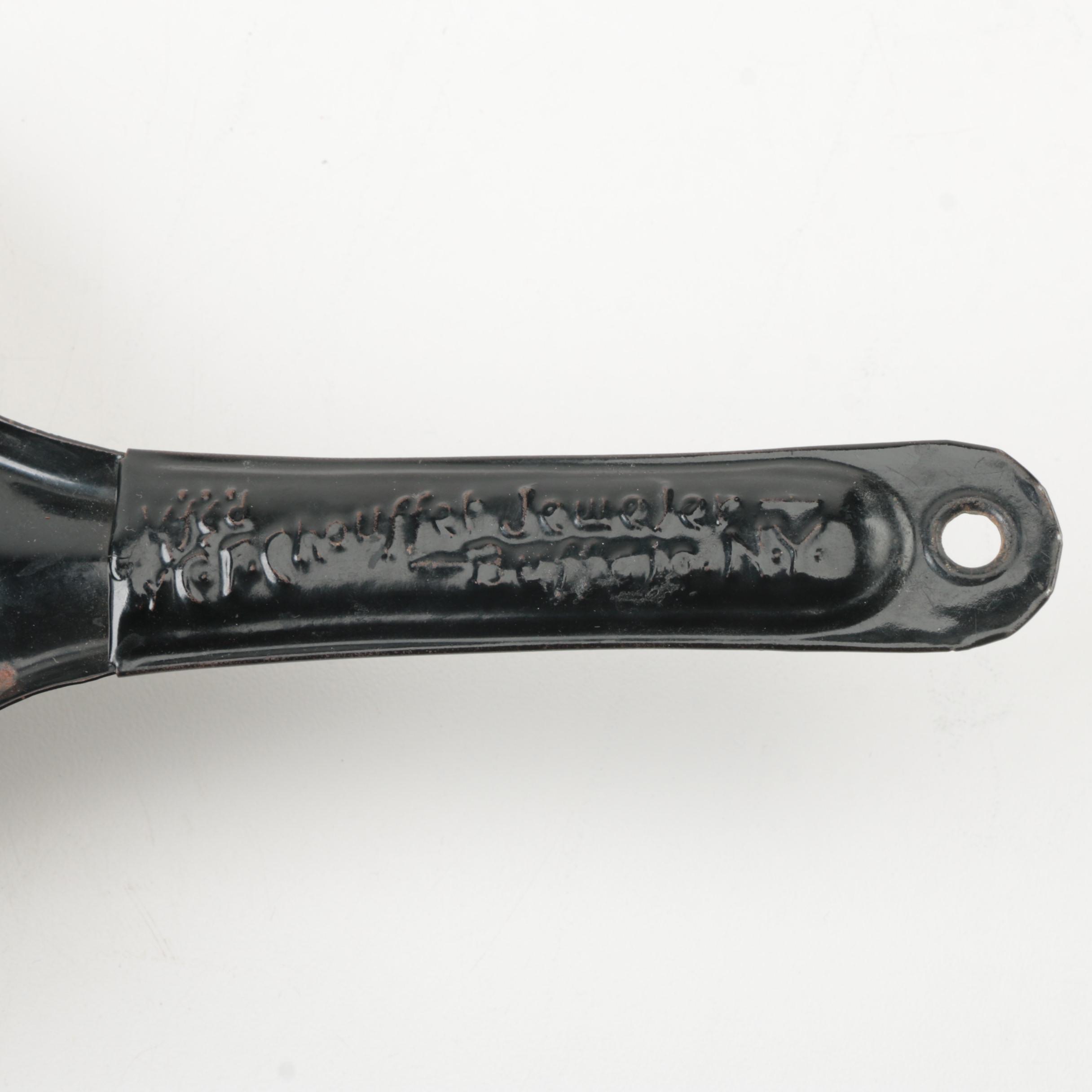 Antique Buffalo Exposition Skillet Wall Clock