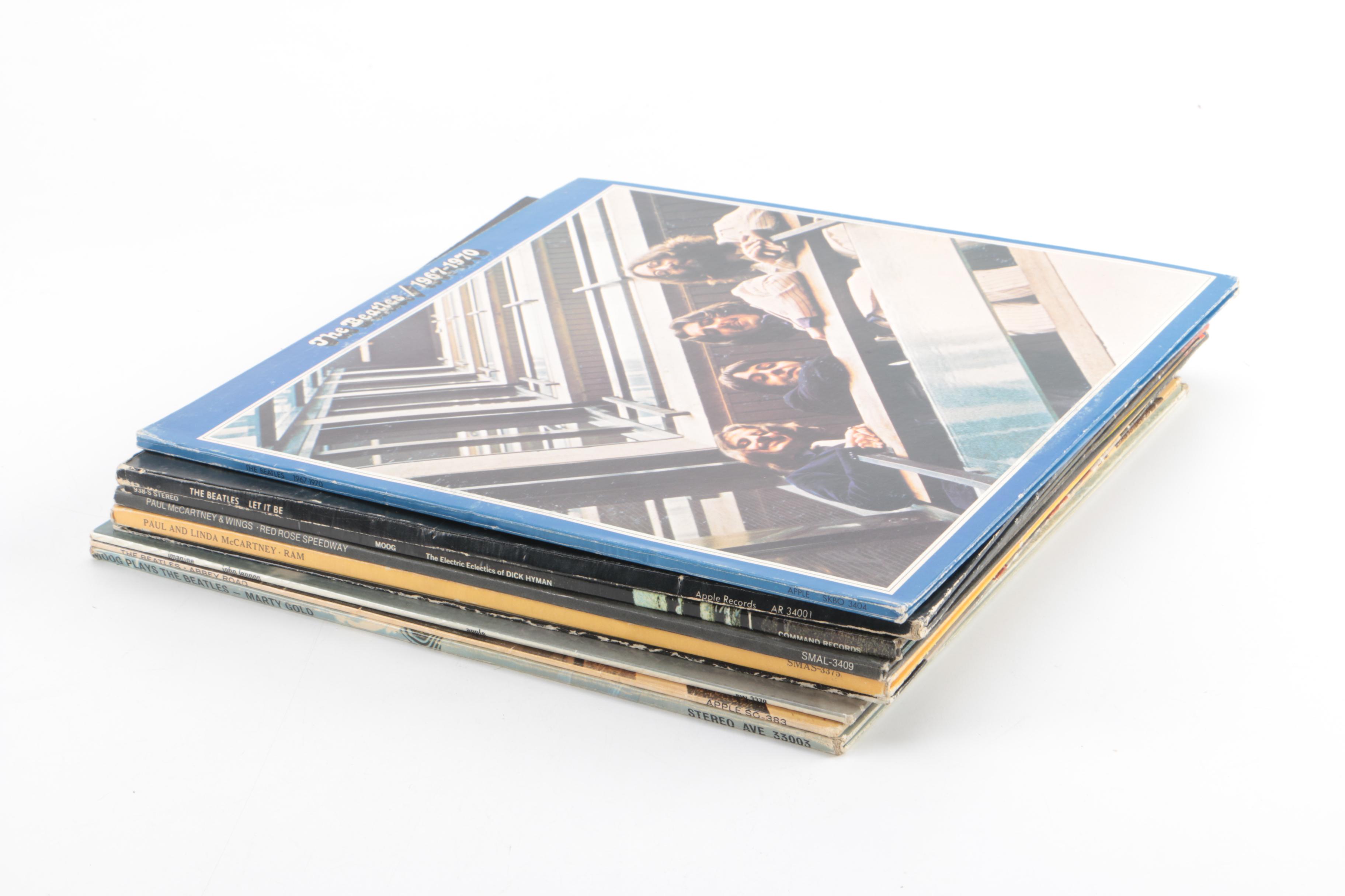 Beatles, Paul McCartney, and John Lennon LPs Including "Let It Be" and "Imagine"