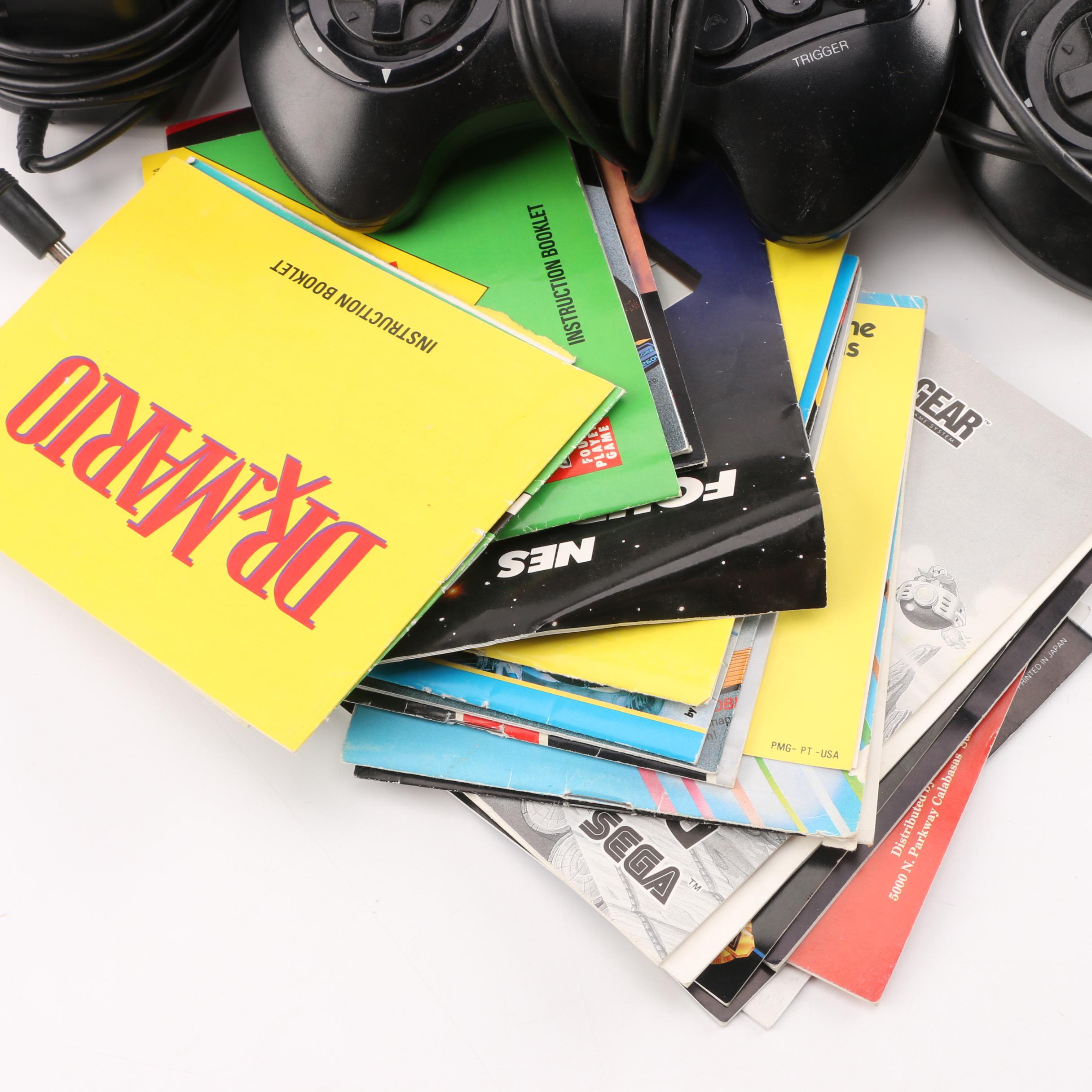 Sega Genesis Console with Genesis and SNES Related Games and Accessories