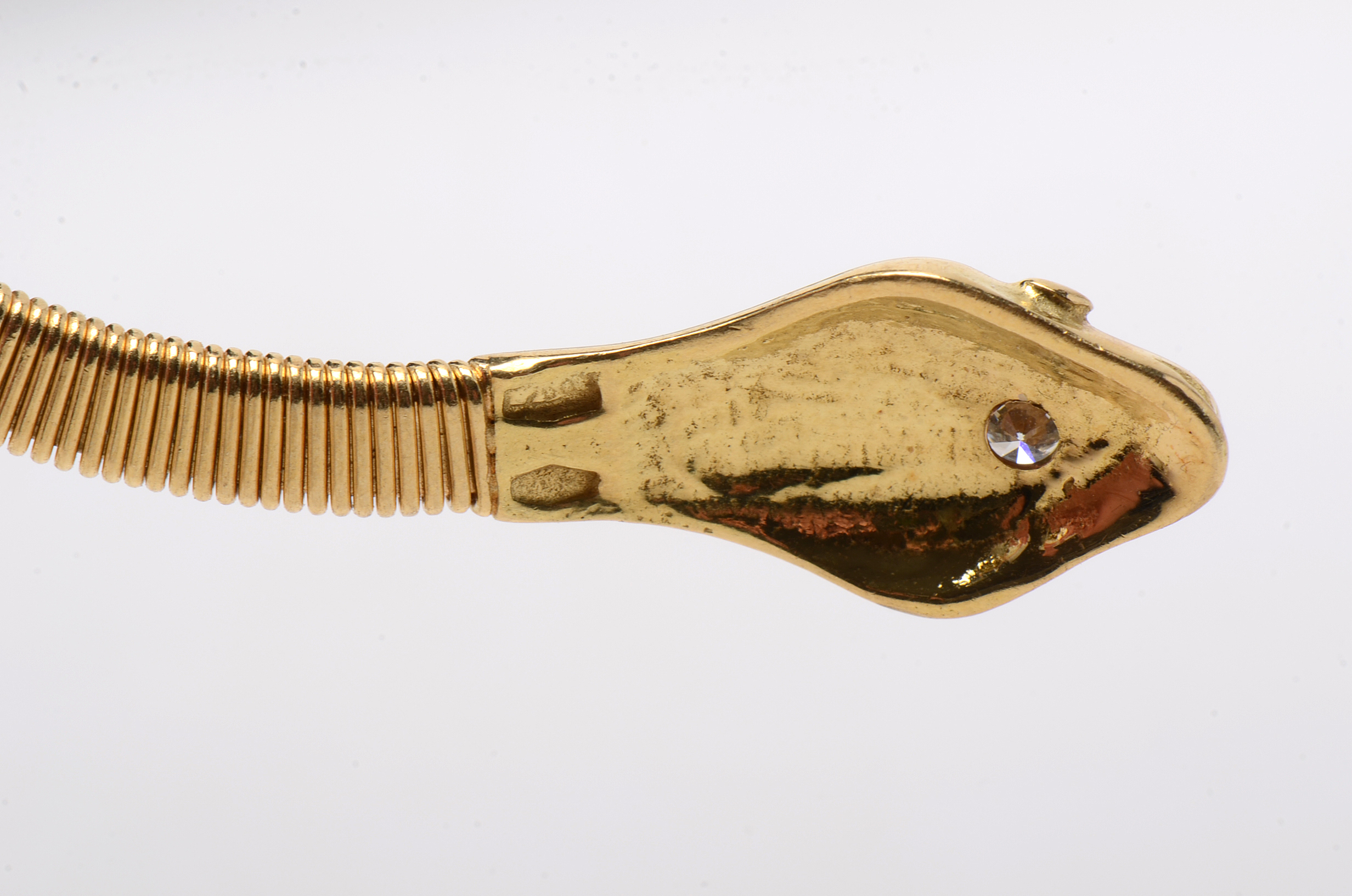 18K Yellow Gold and Diamond Expandable Snake Choker Necklace