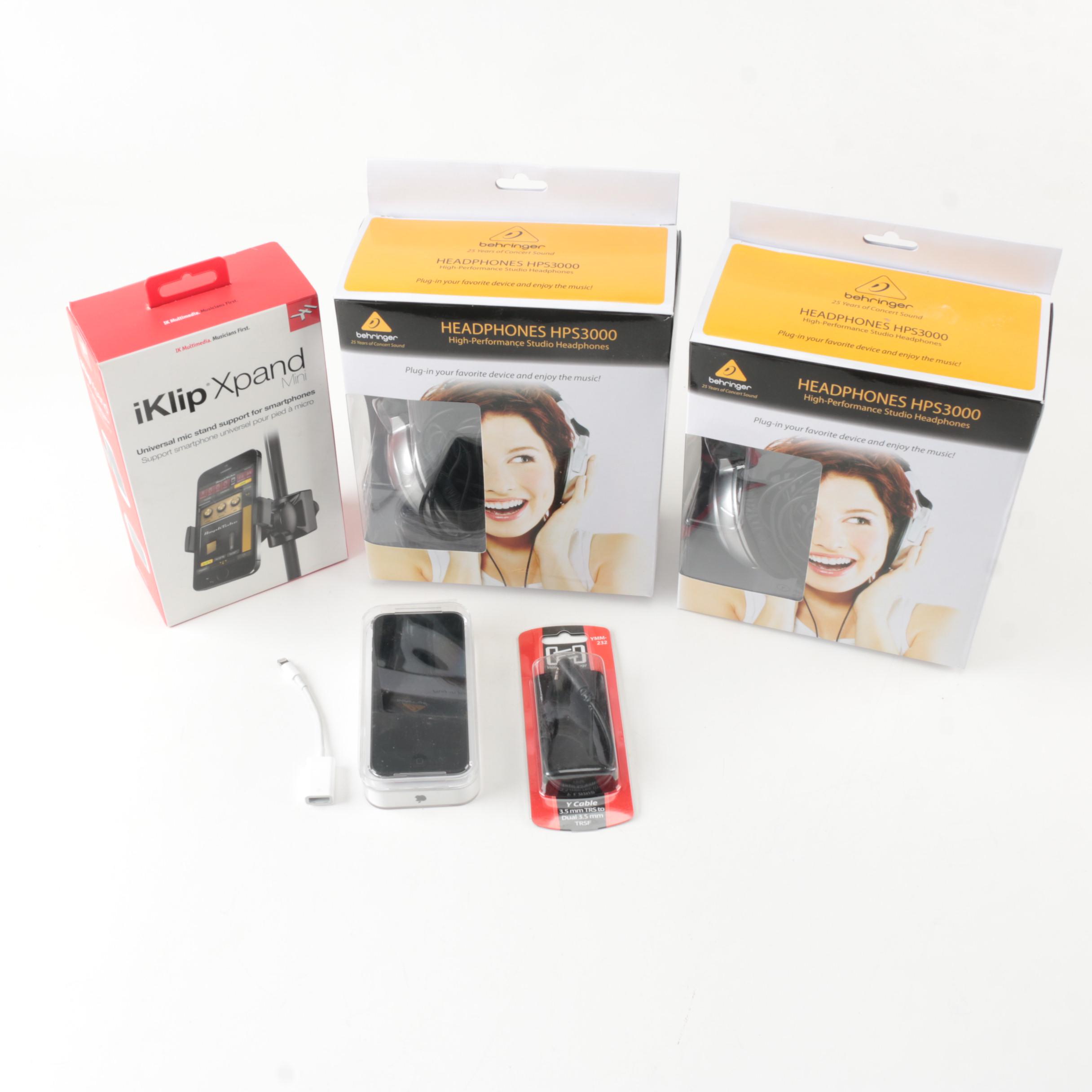 Apple 16GB iPod Touch with Behringer Headphones and Accessories