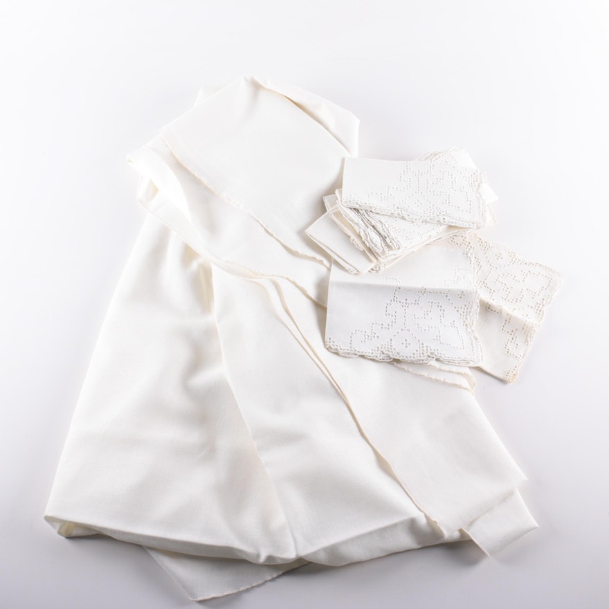 Assorted White Table Linens