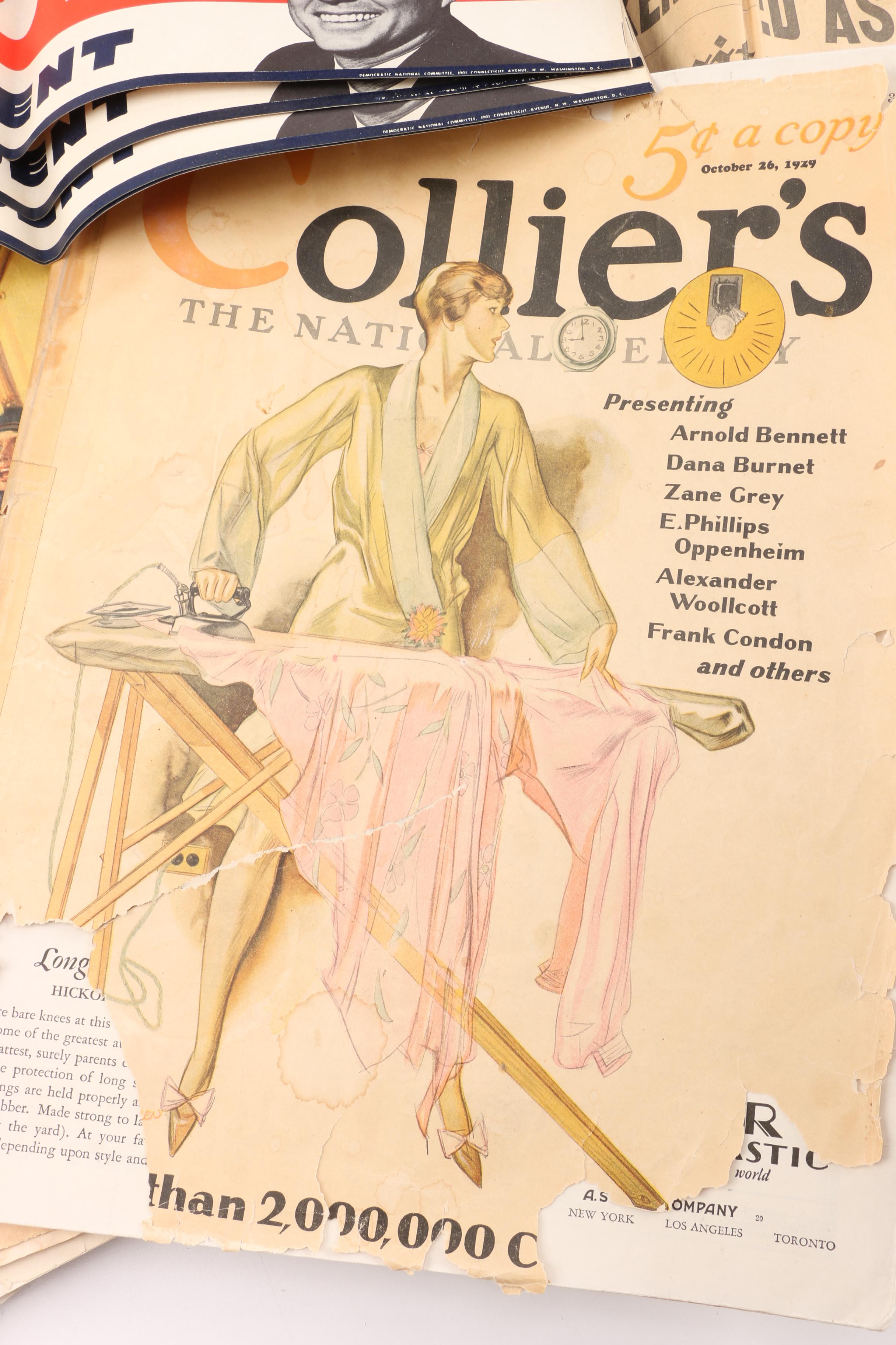 Vintage Political Memorabilia, Records, Newspapers and Ephemera