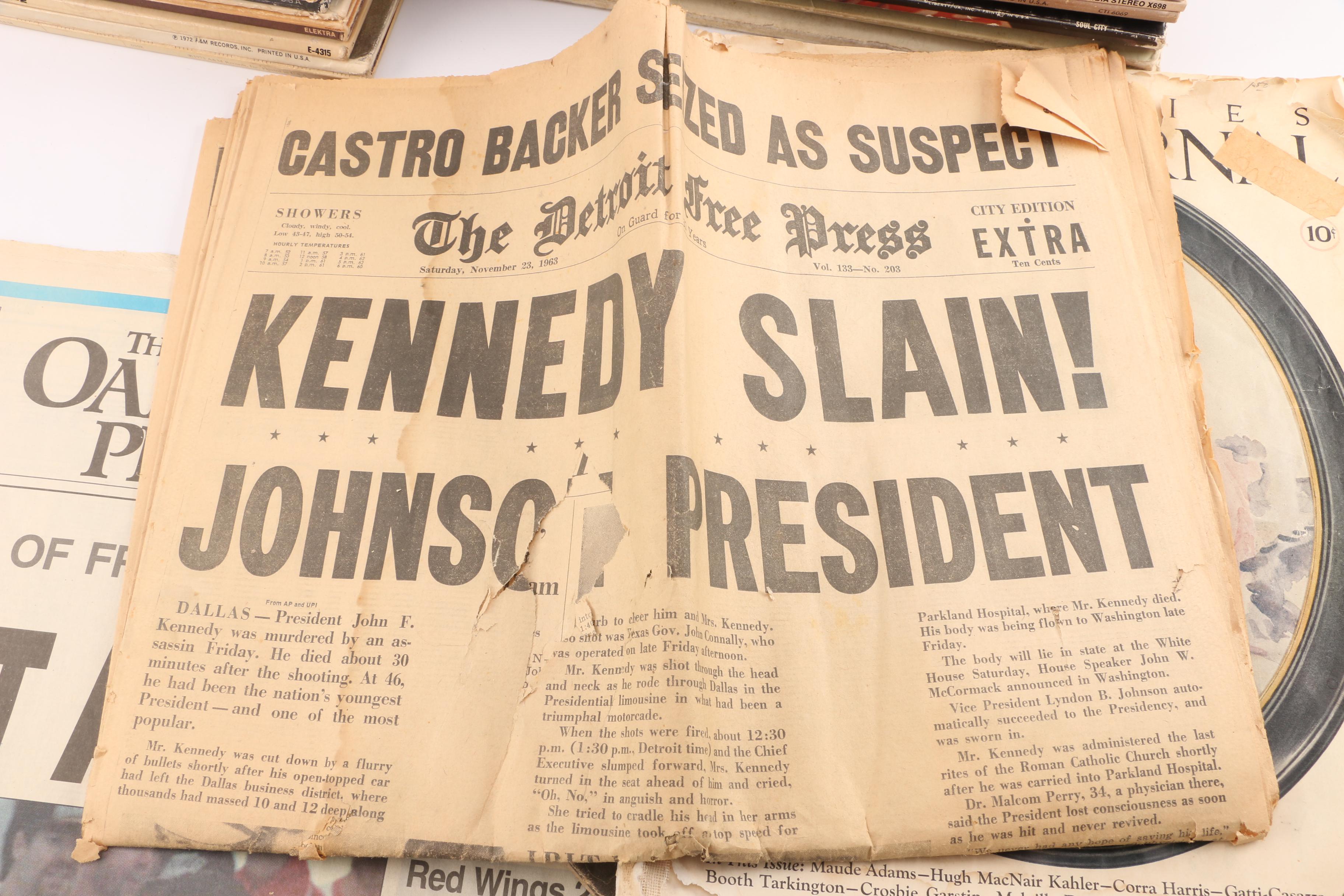 Vintage Political Memorabilia, Records, Newspapers and Ephemera