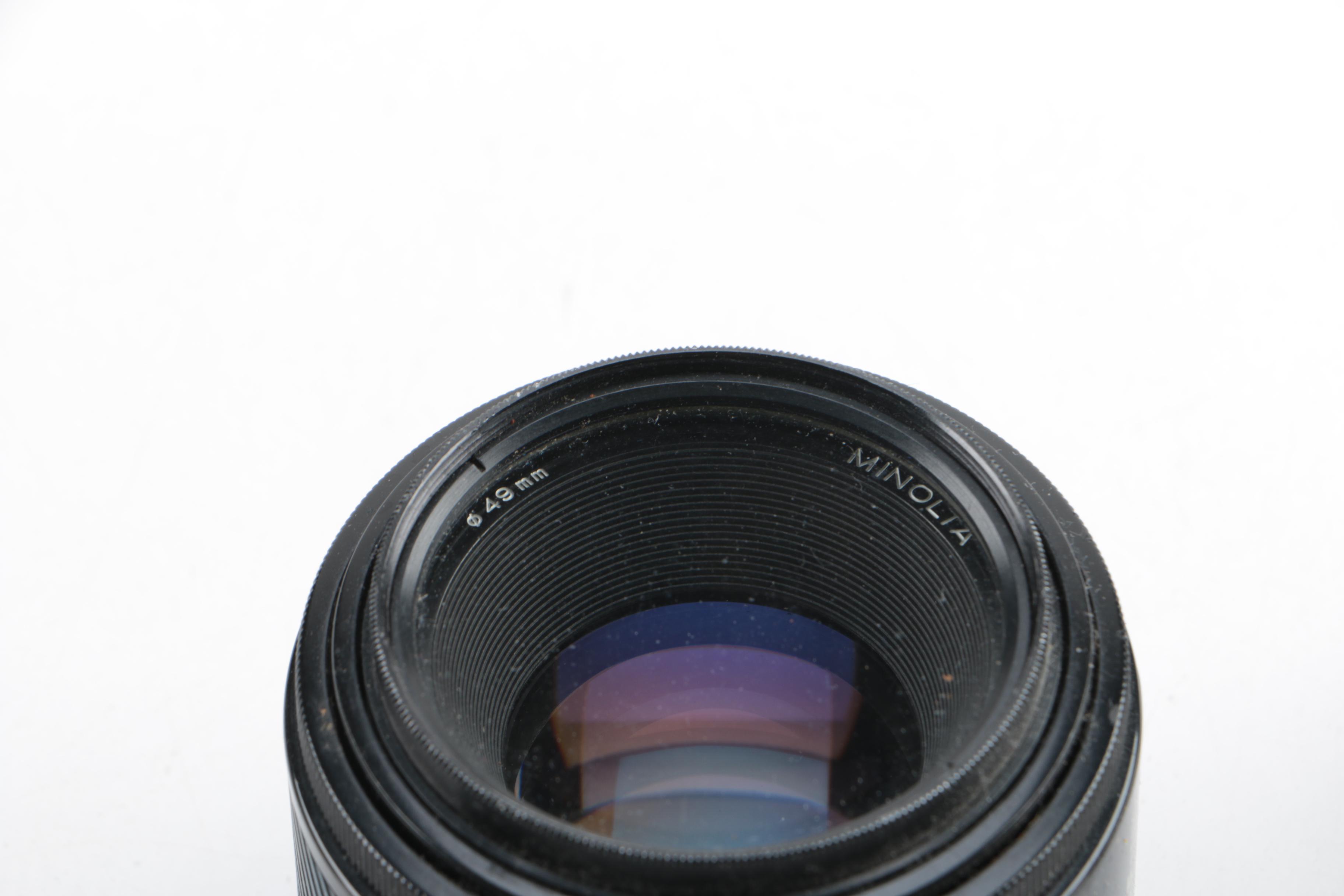 Vintage Minolta Maxxum 7000 SLR Camera with Case and Accessories