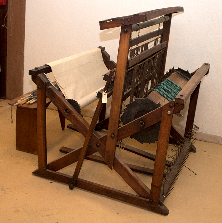 Vintage Union Loom Works Weaving Loom and Handmade Bench