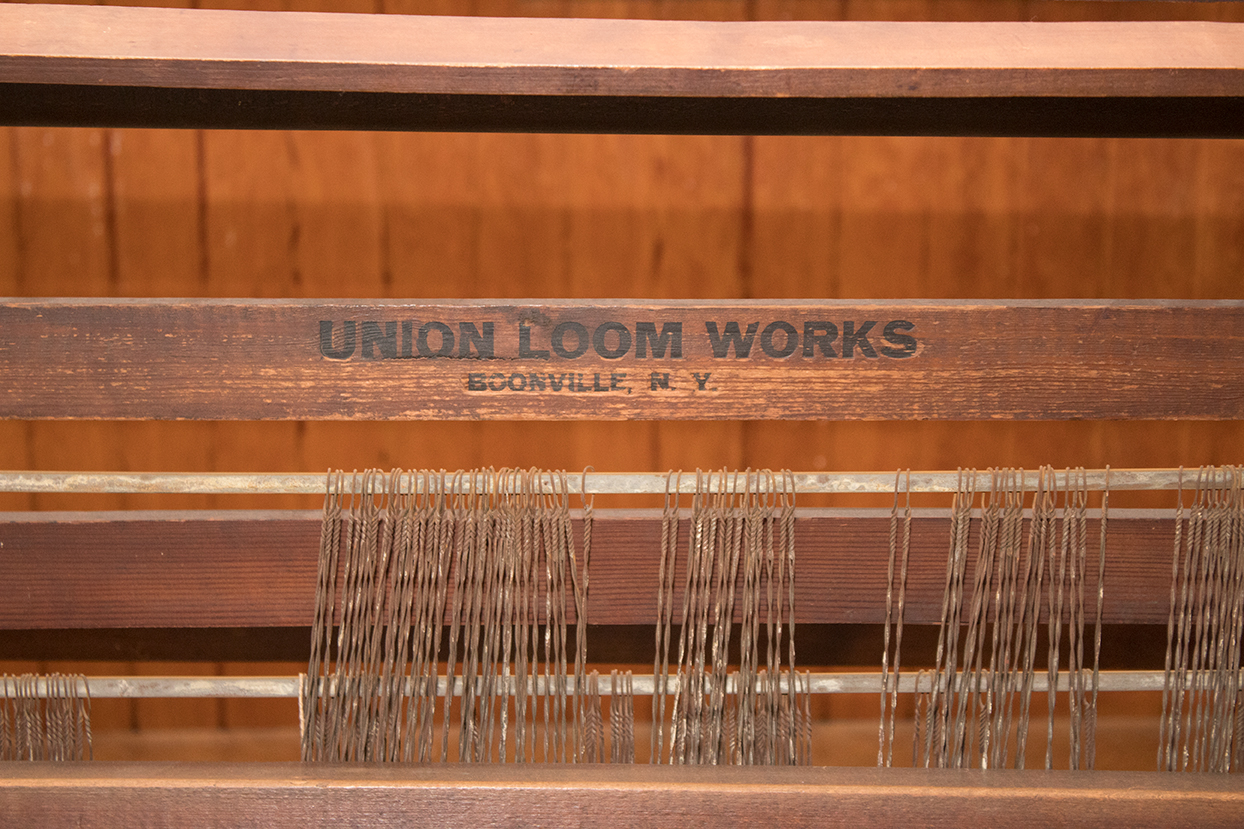 Vintage Union Loom Works Weaving Loom and Handmade Bench