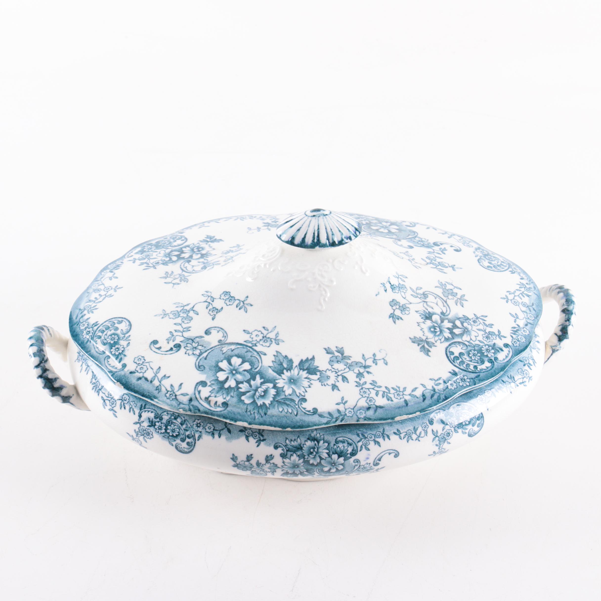 Antique English James Kent Porcelain Serving Dish