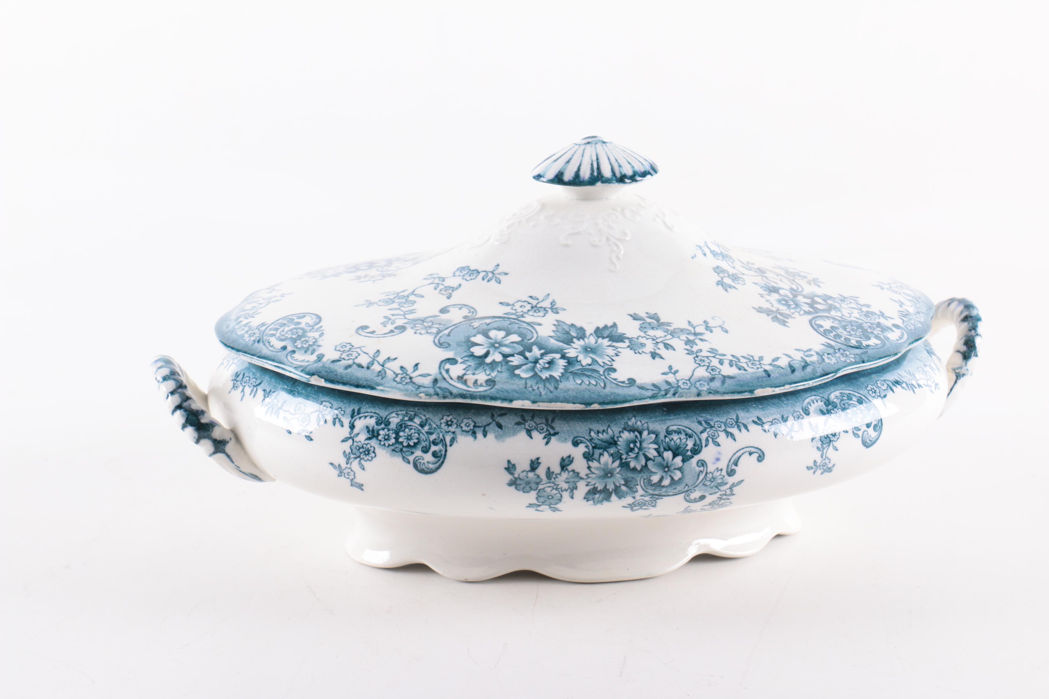 Antique English James Kent Porcelain Serving Dish