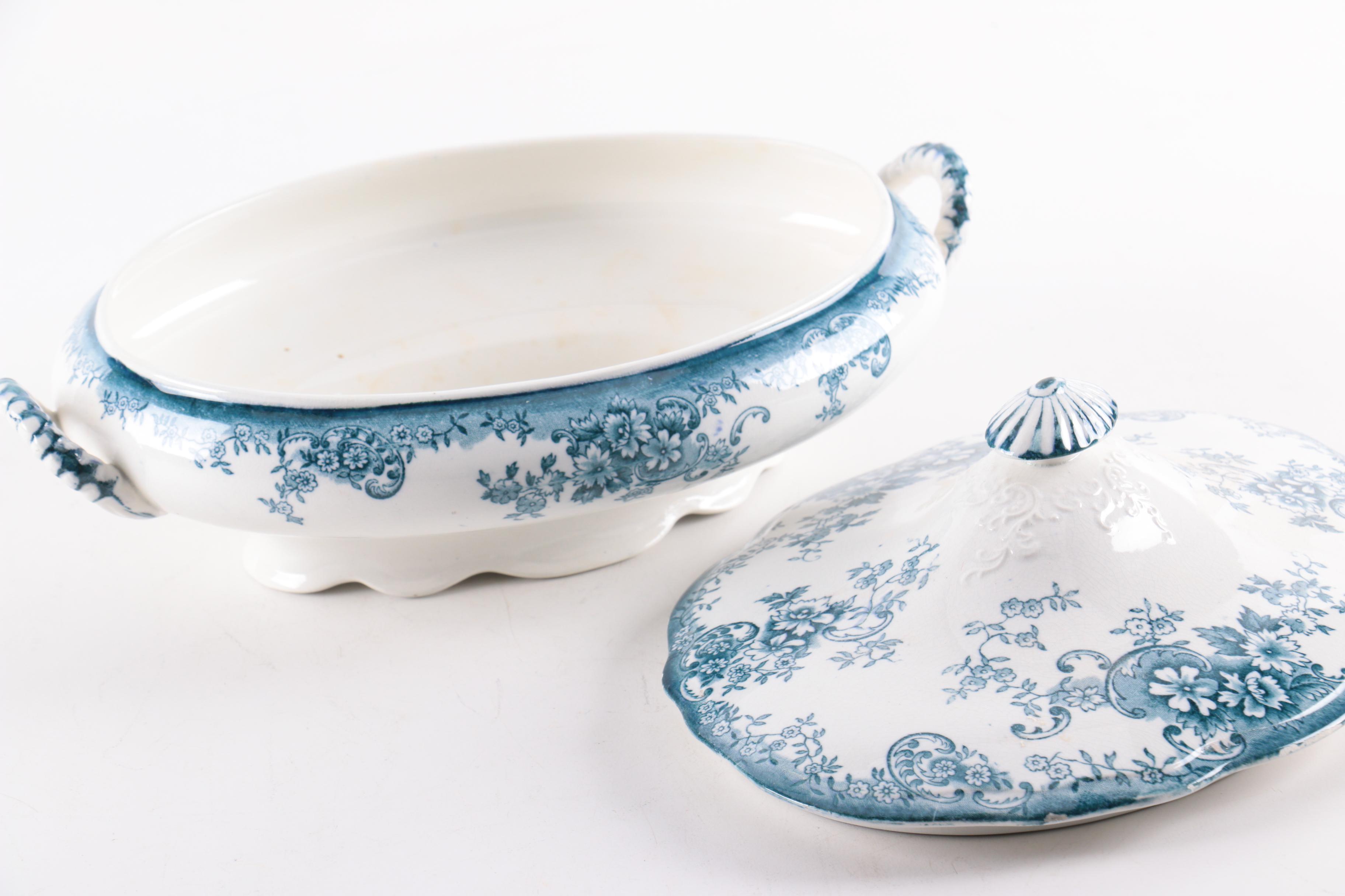 Antique English James Kent Porcelain Serving Dish