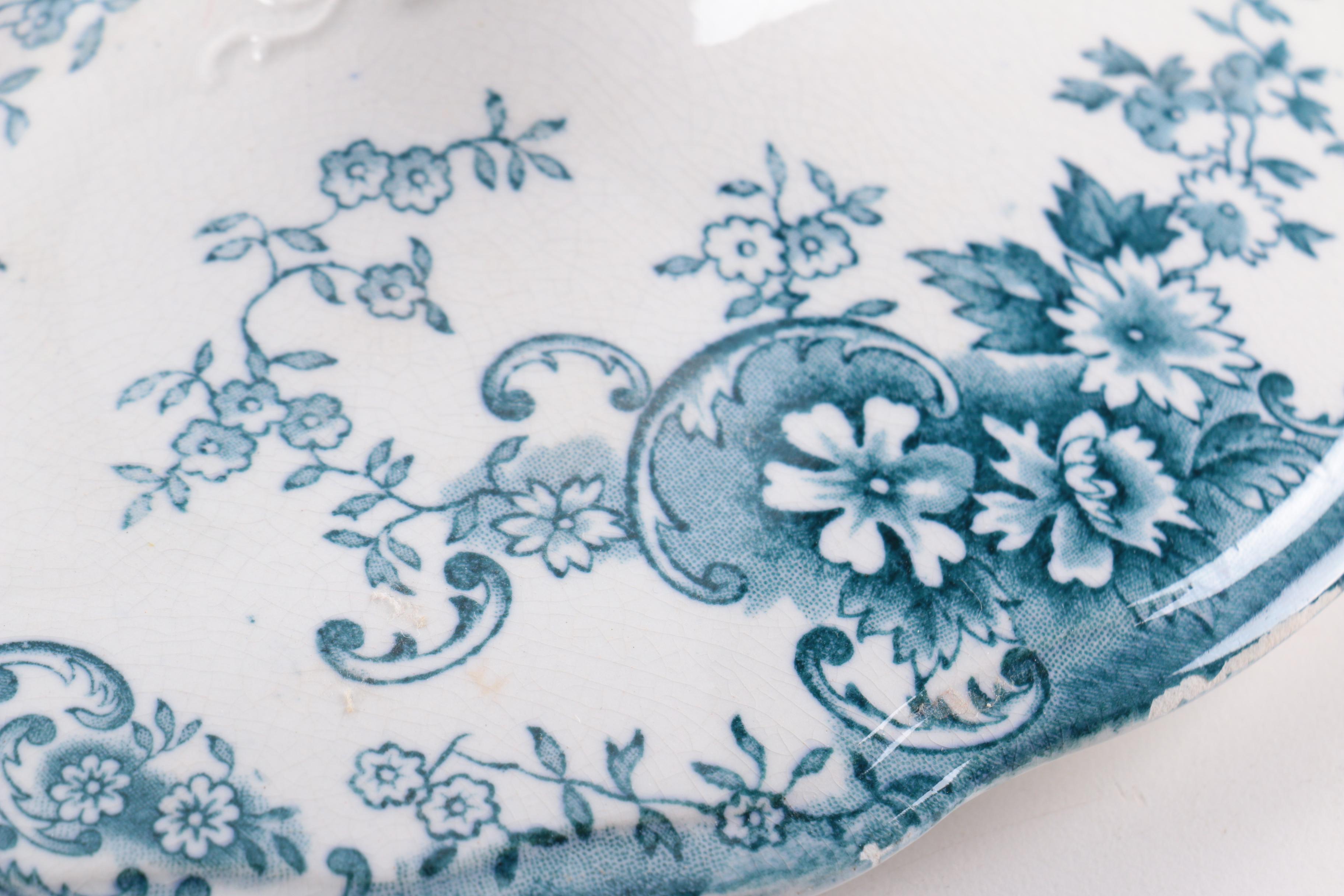 Antique English James Kent Porcelain Serving Dish