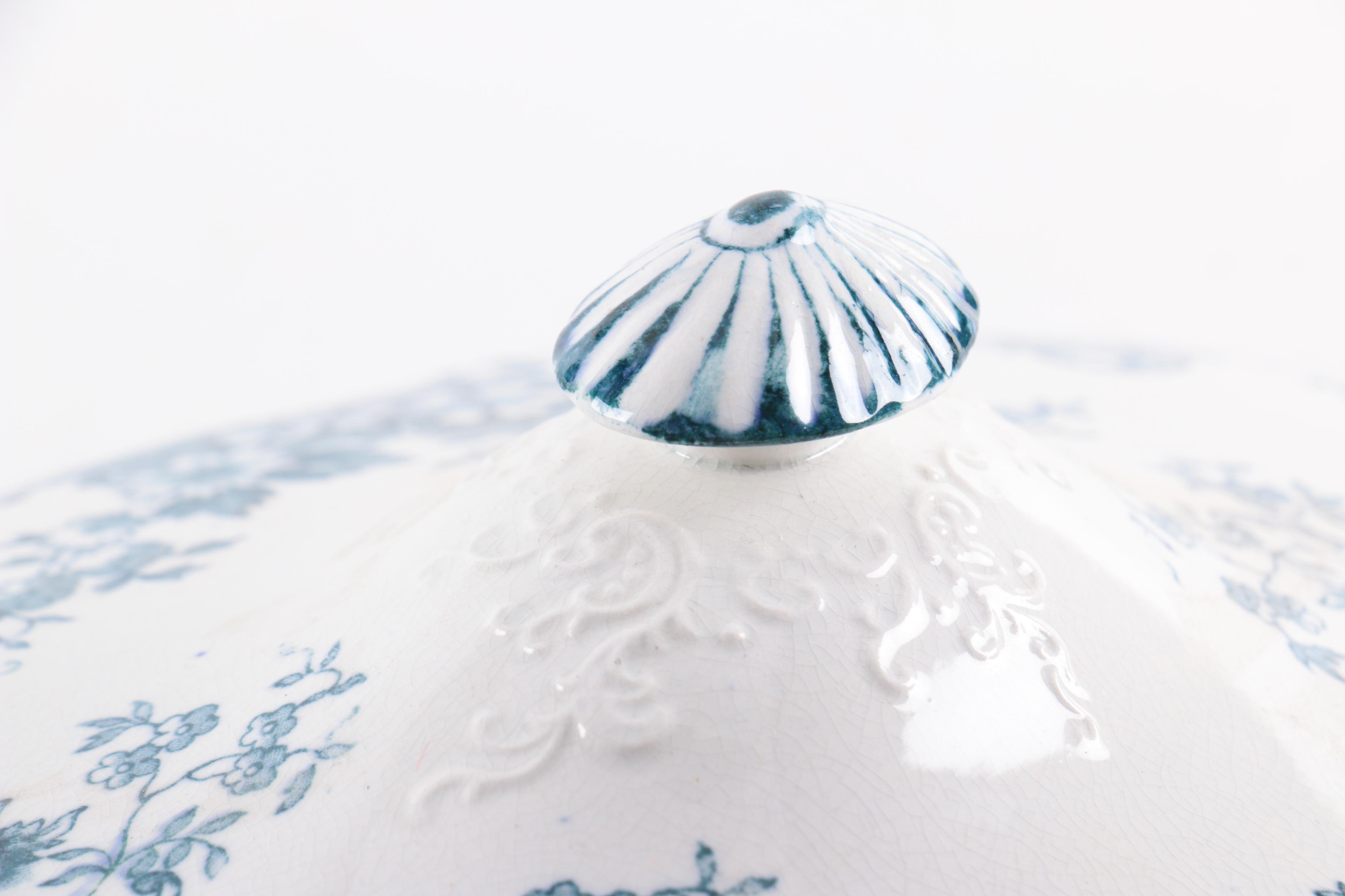 Antique English James Kent Porcelain Serving Dish