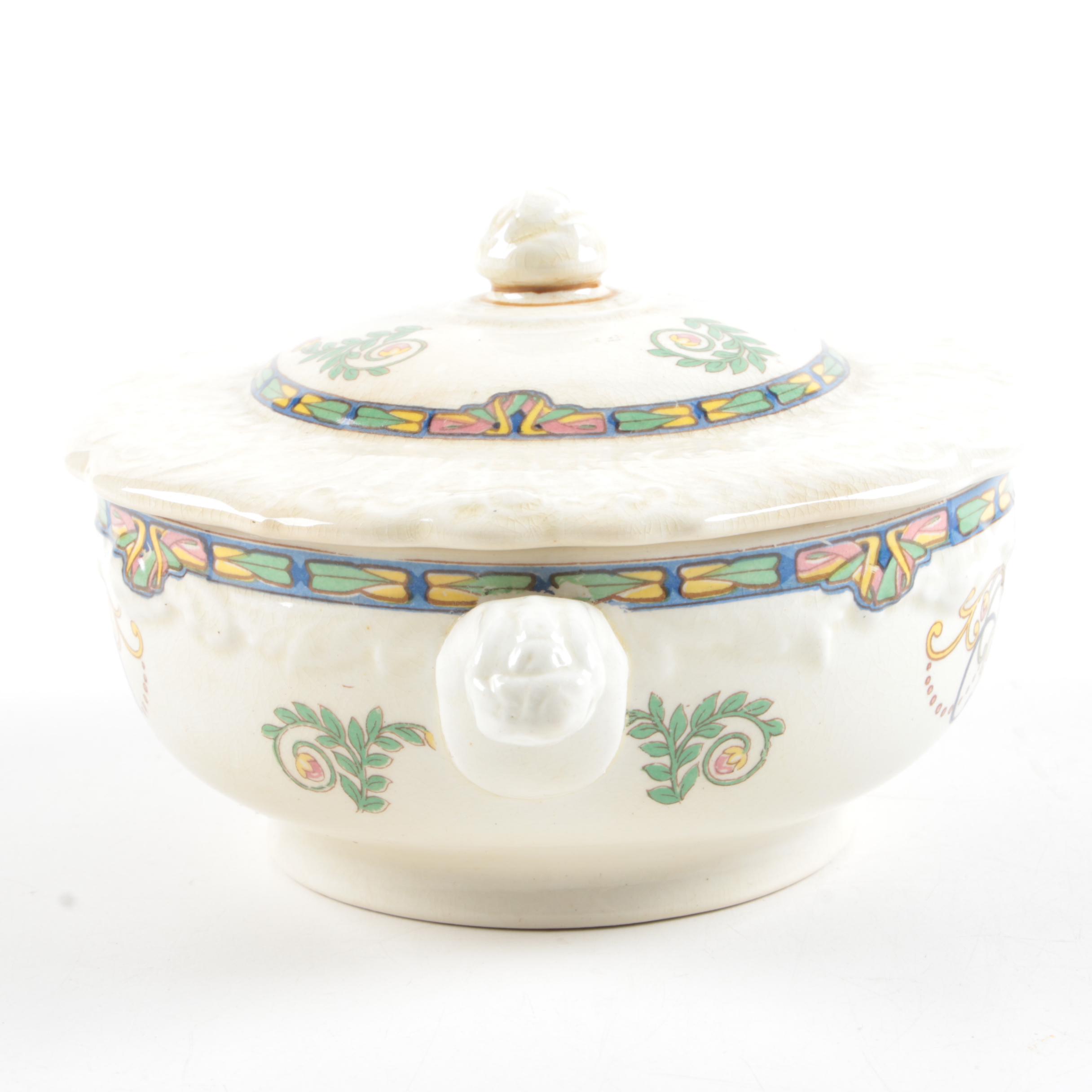 Vintage Ridgways Lidded Bowl