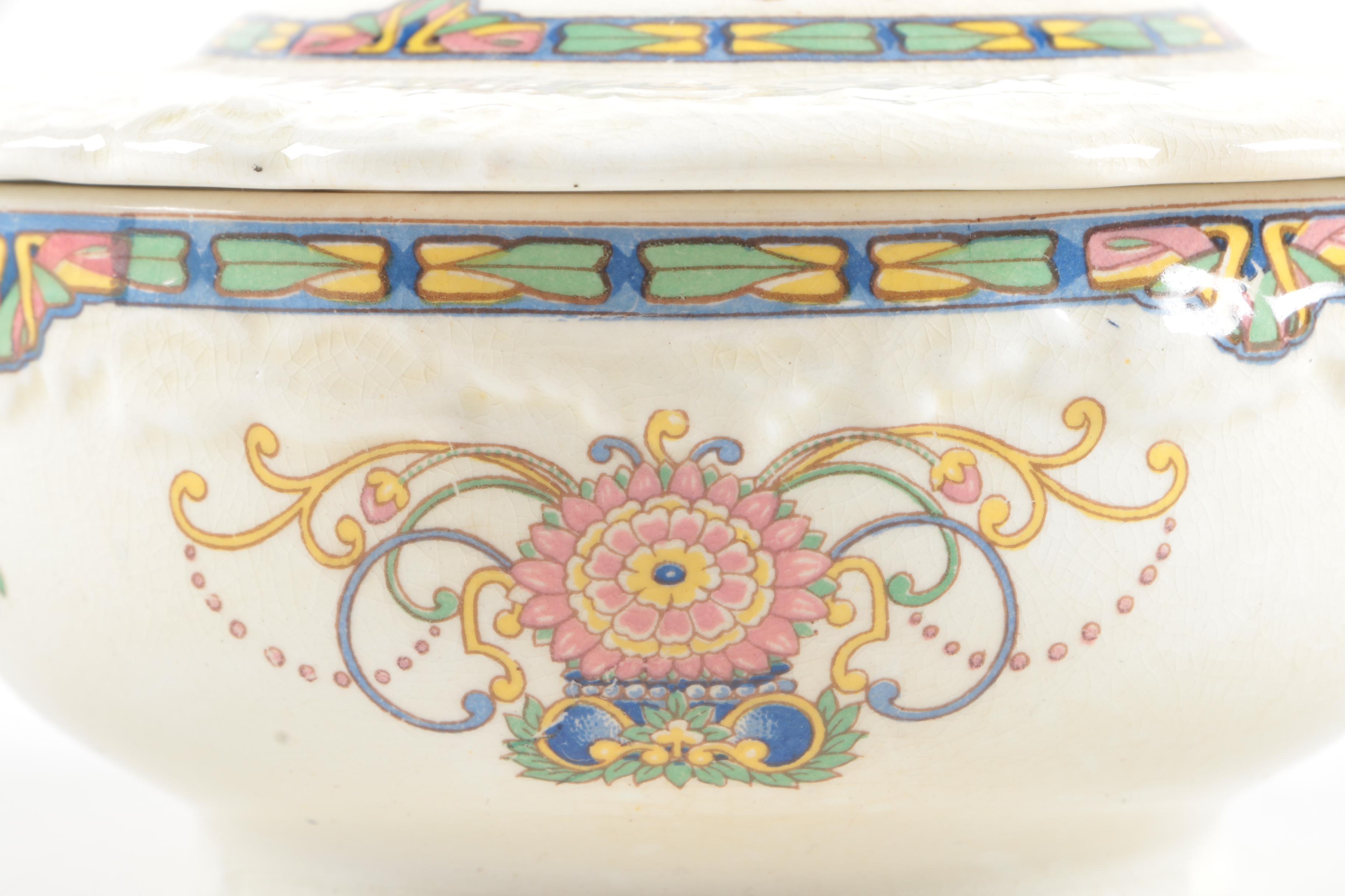 Vintage Ridgways Lidded Bowl