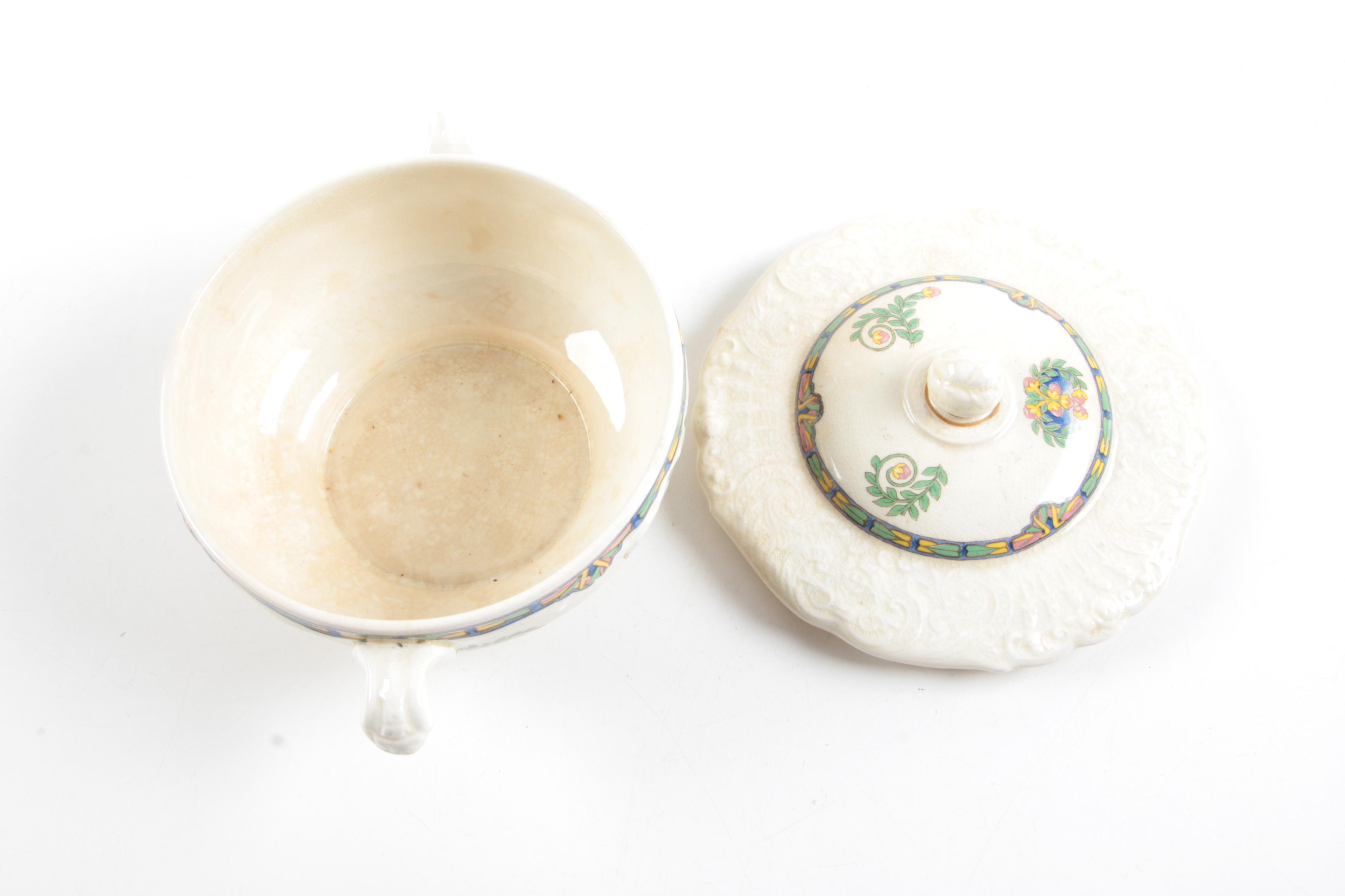 Vintage Ridgways Lidded Bowl