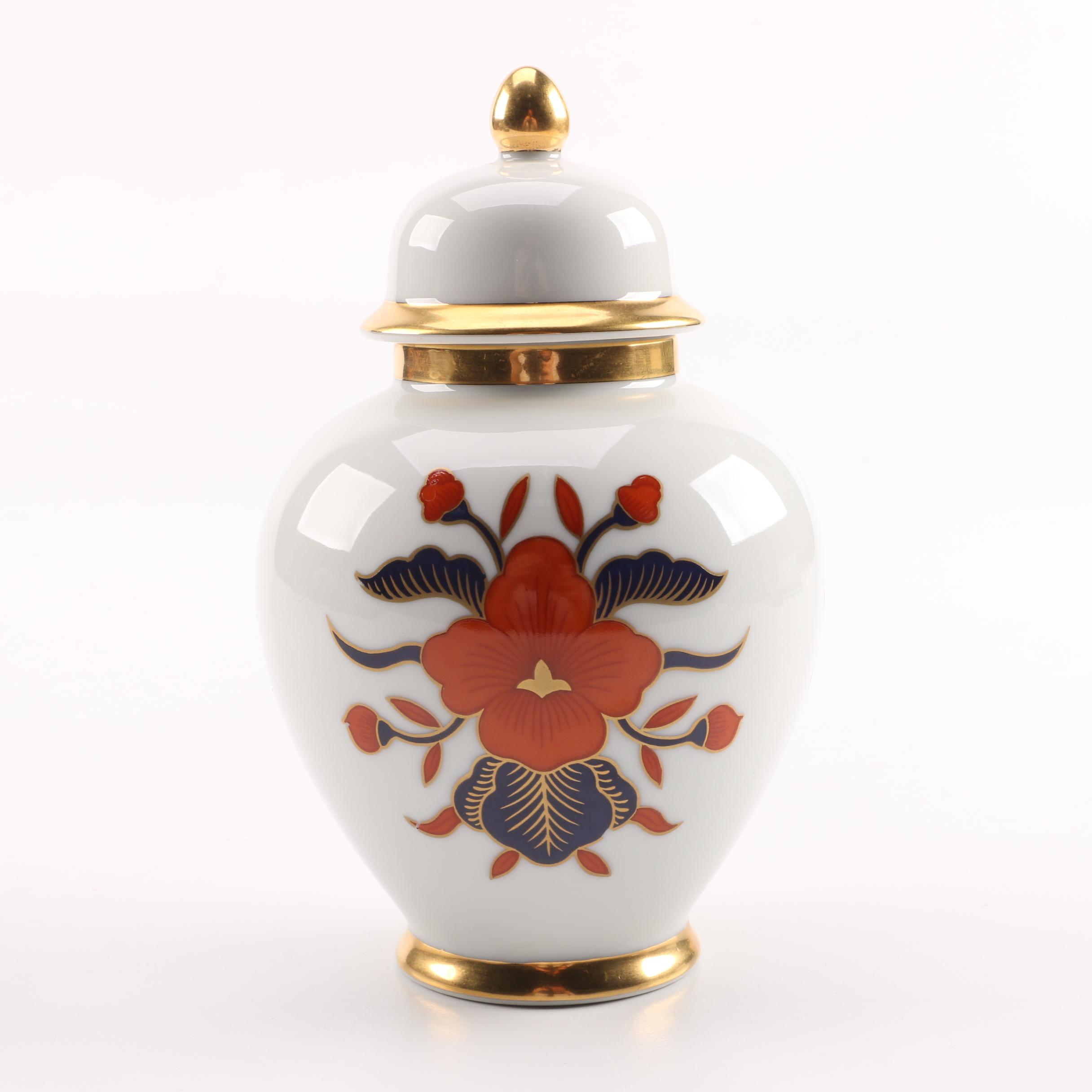 1978 Fitz & Floyd "Empress" Porcelain Ginger Jar