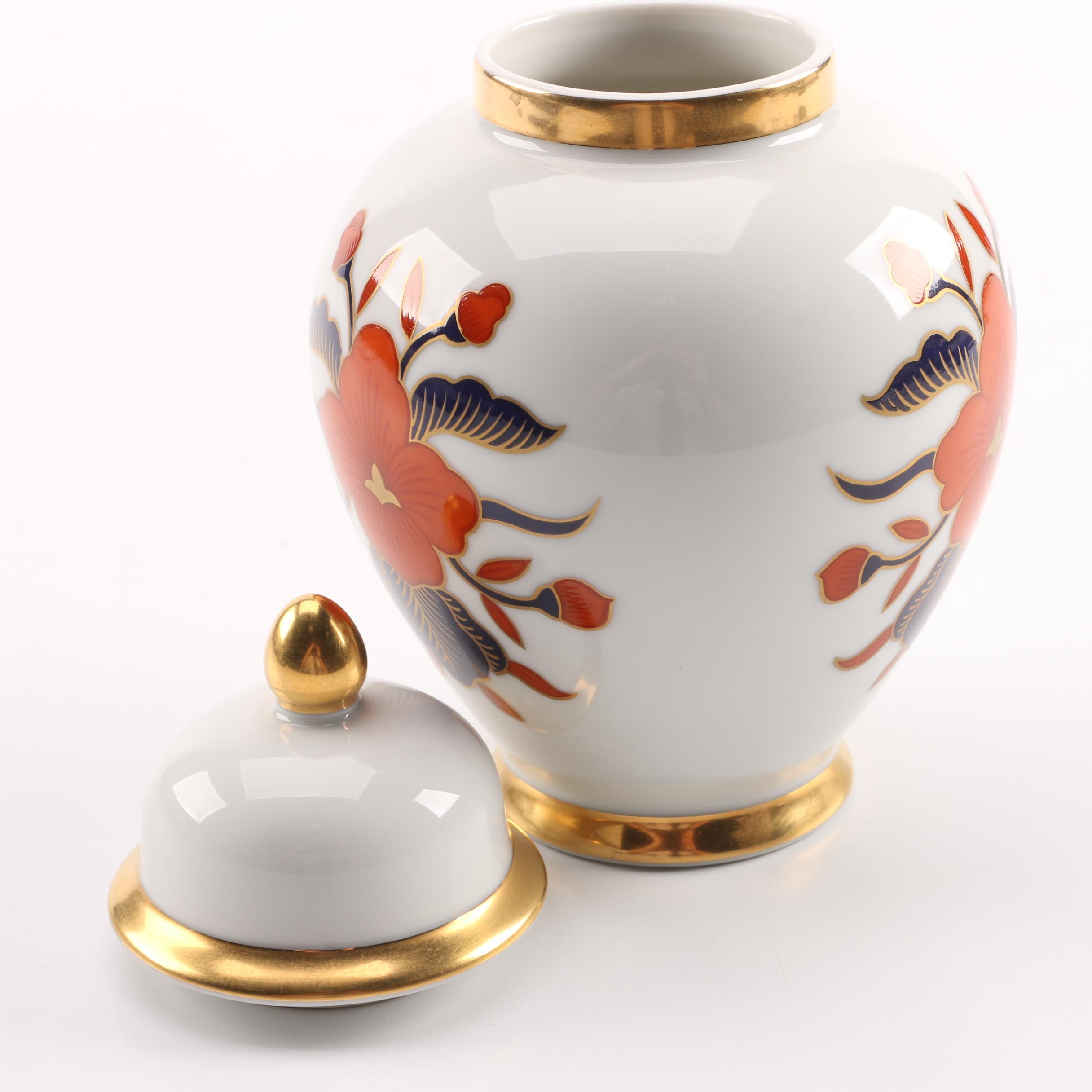 1978 Fitz & Floyd "Empress" Porcelain Ginger Jar