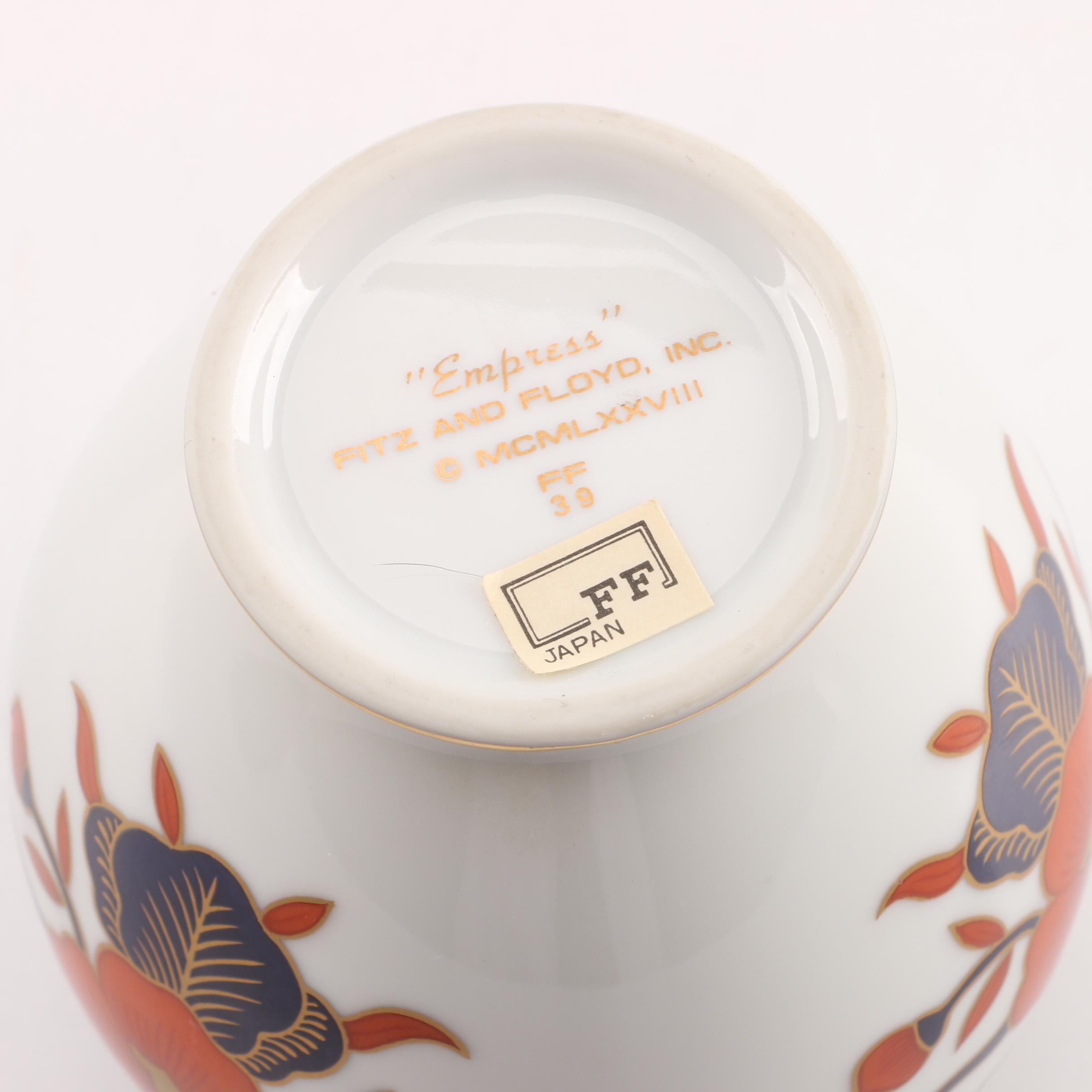 1978 Fitz & Floyd "Empress" Porcelain Ginger Jar