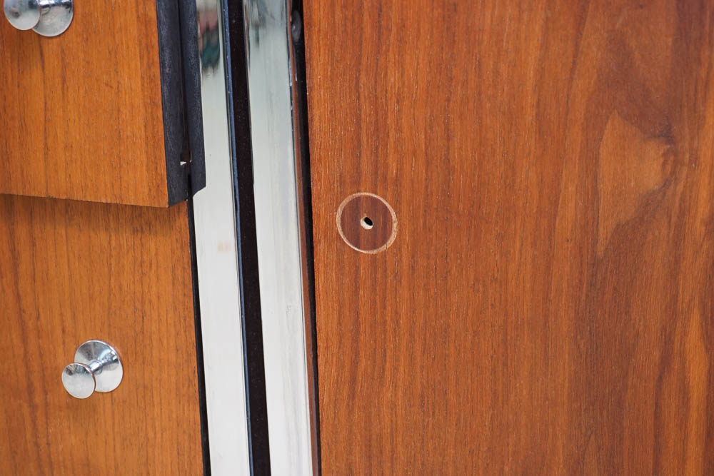 Danish Modern Style Teak and Chrome Shelving Unit