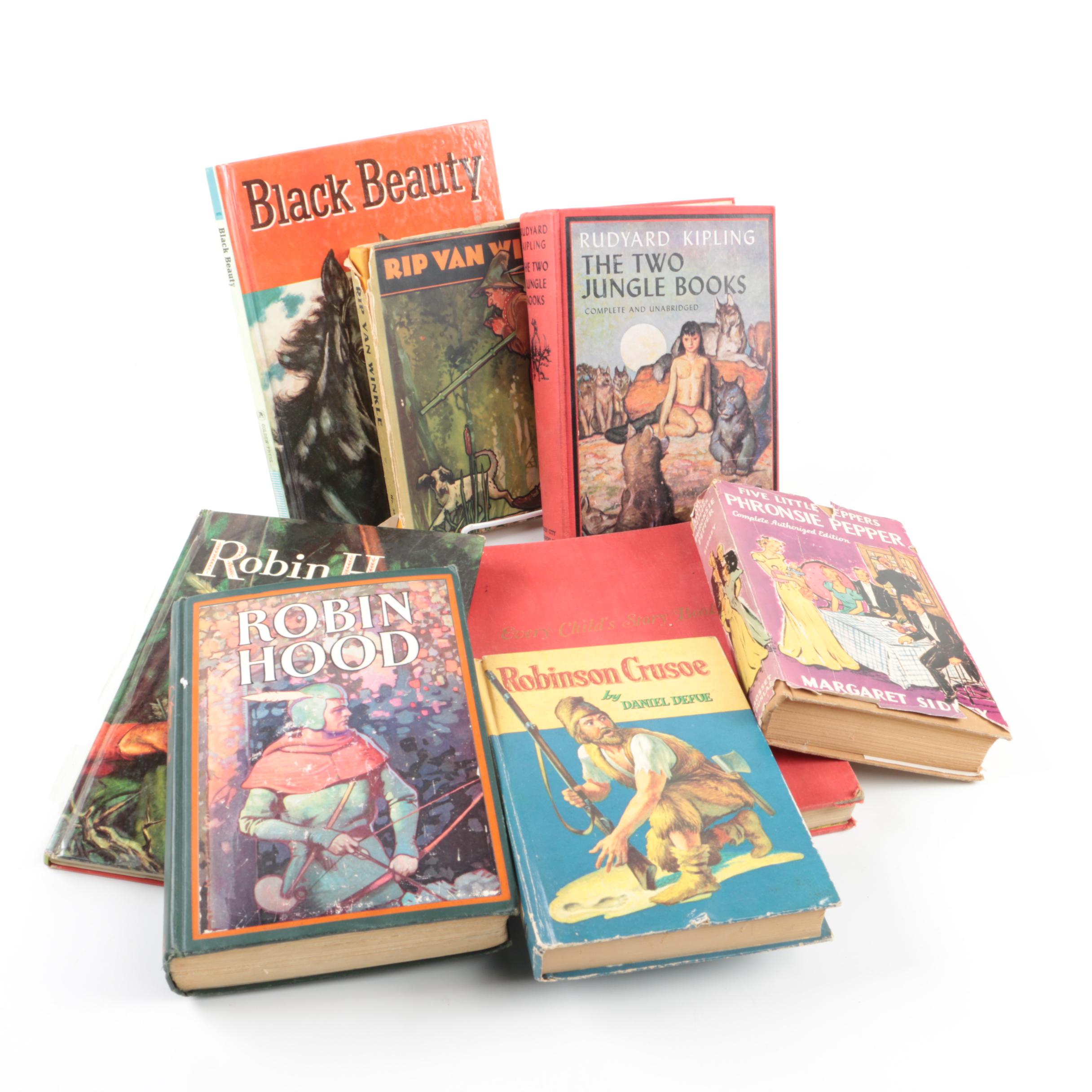 Children's Books Including 1963 Golden Books "Robin Hood" and "Black Beauty"