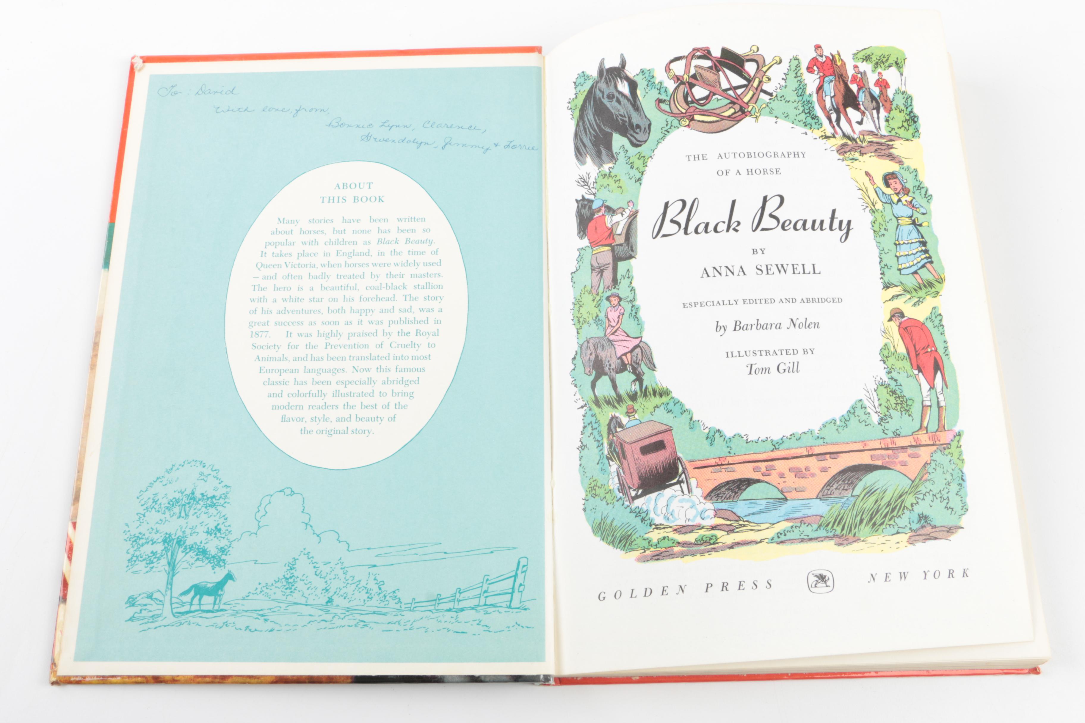 Children's Books Including 1963 Golden Books "Robin Hood" and "Black Beauty"