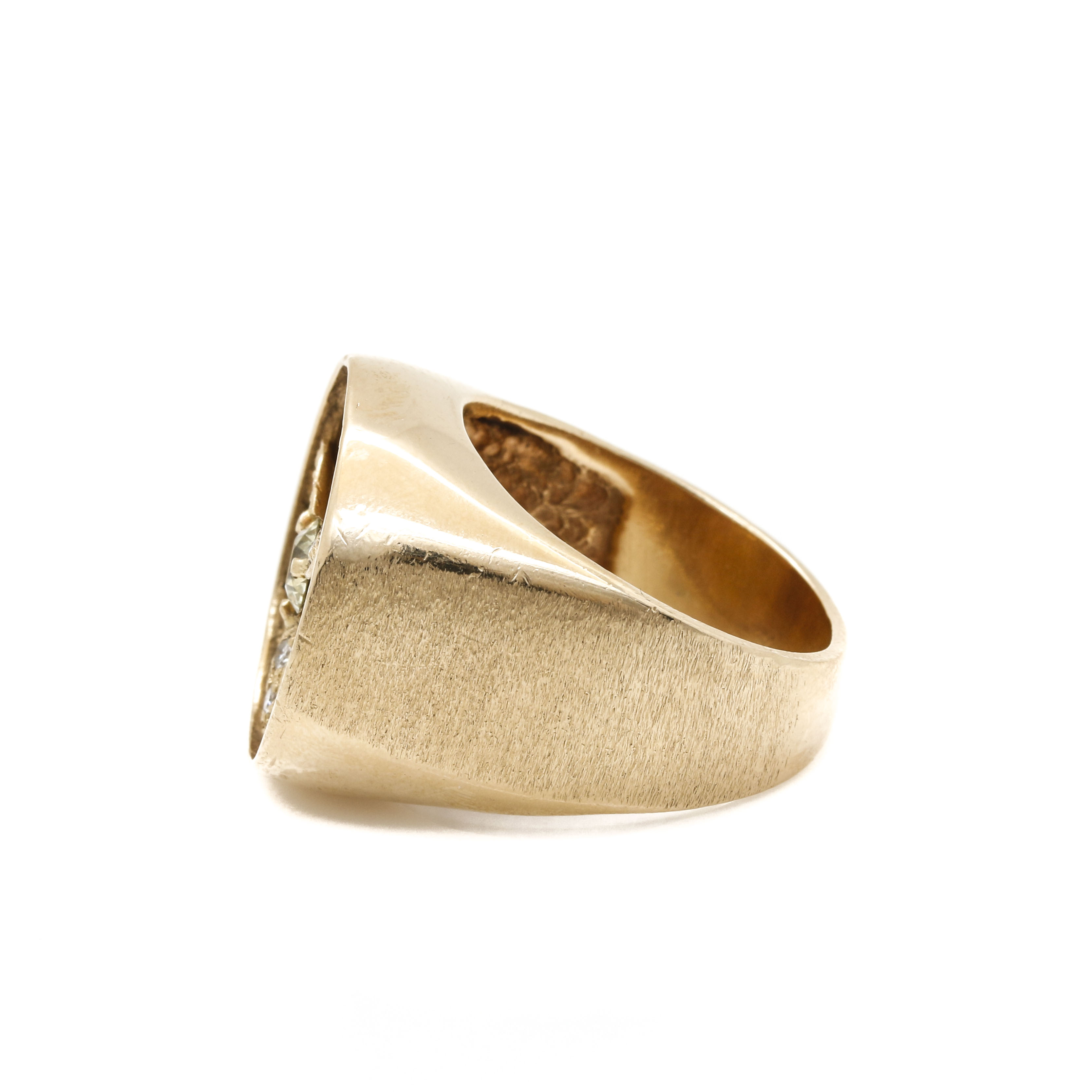 14K Yellow Gold 1.10 CTW Diamond Kinetic Propeller Ring
