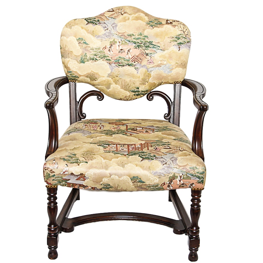 Vintage Asian Inspired Accent Chair