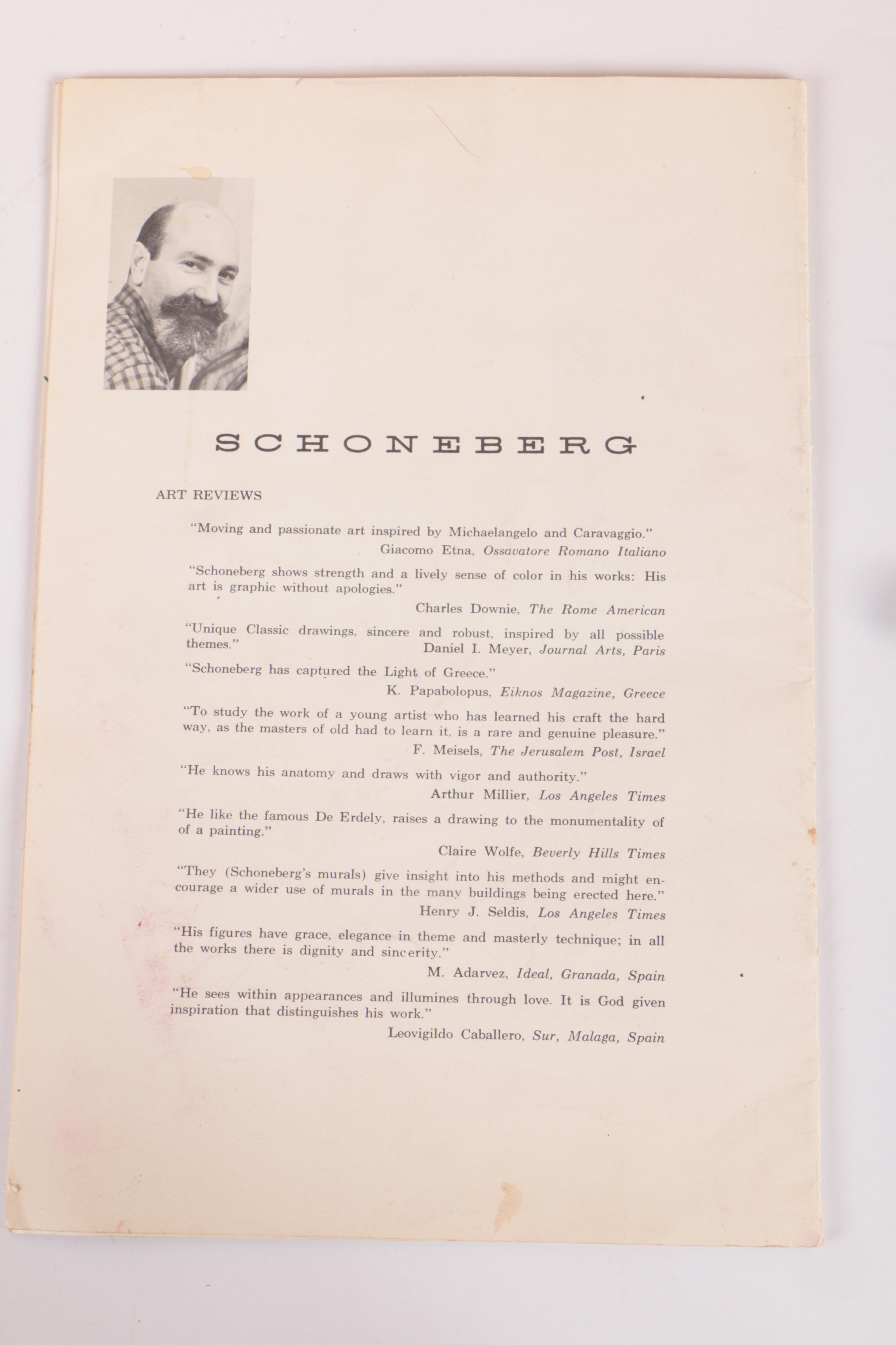 Sheldon C. Schoneberg Oil Pastel on Paper Drawing of Two Bullfighters