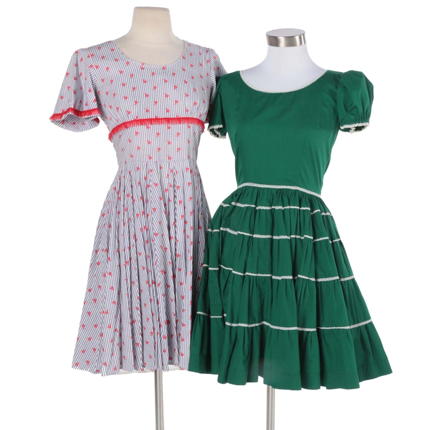 1960s Vintage Bespoke Square Dance Dresses