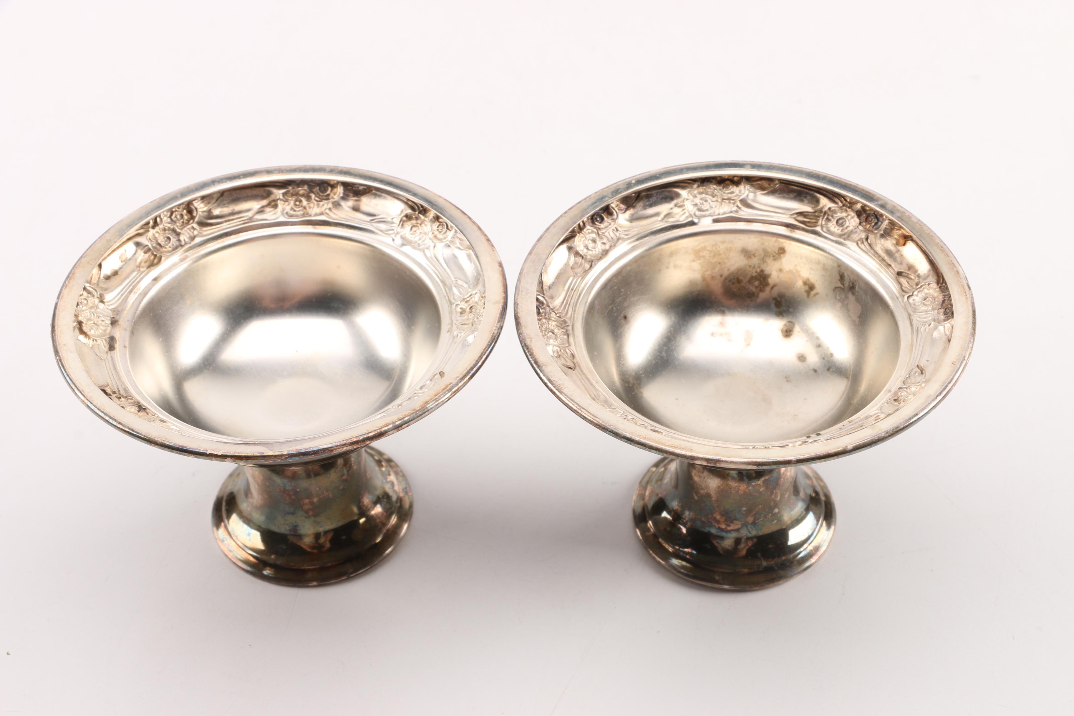 Oneida Silver Plate Coffee Service with Silver Plate Candlesticks and Tableware