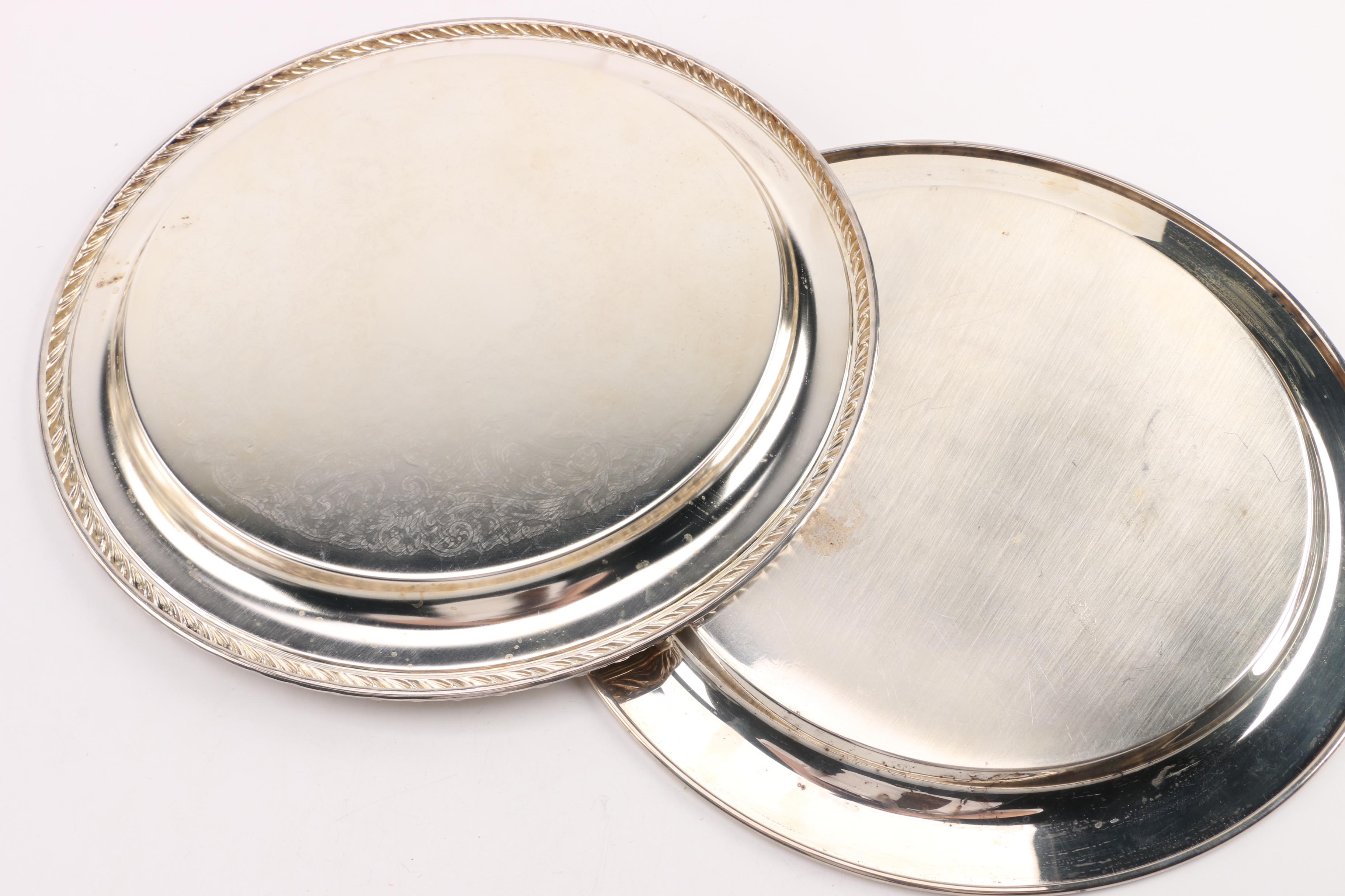 Oneida Silver Plate Coffee Service with Silver Plate Candlesticks and Tableware