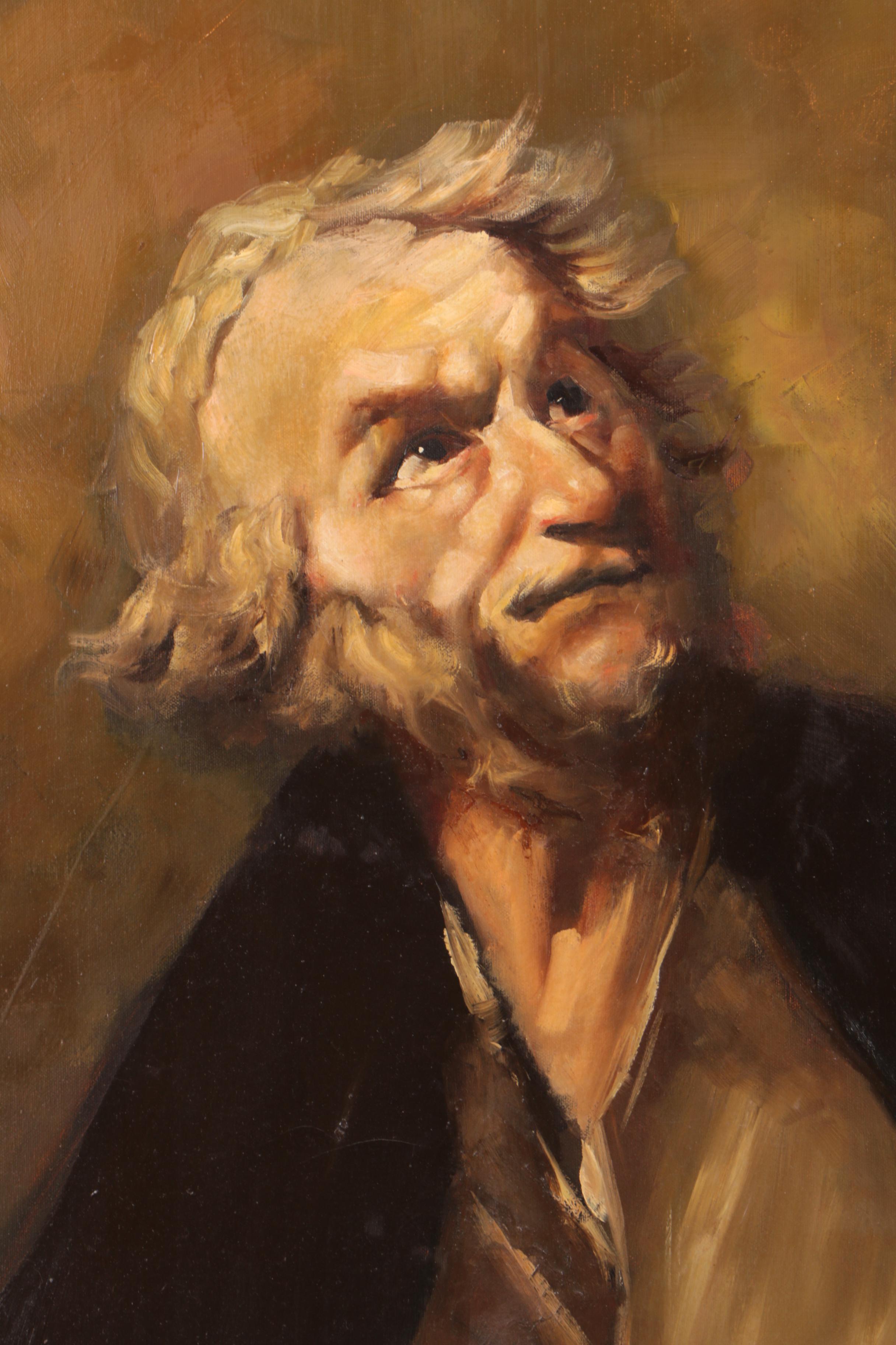 Lyric Oil Painting on Canvas "Study of the Philosopher"