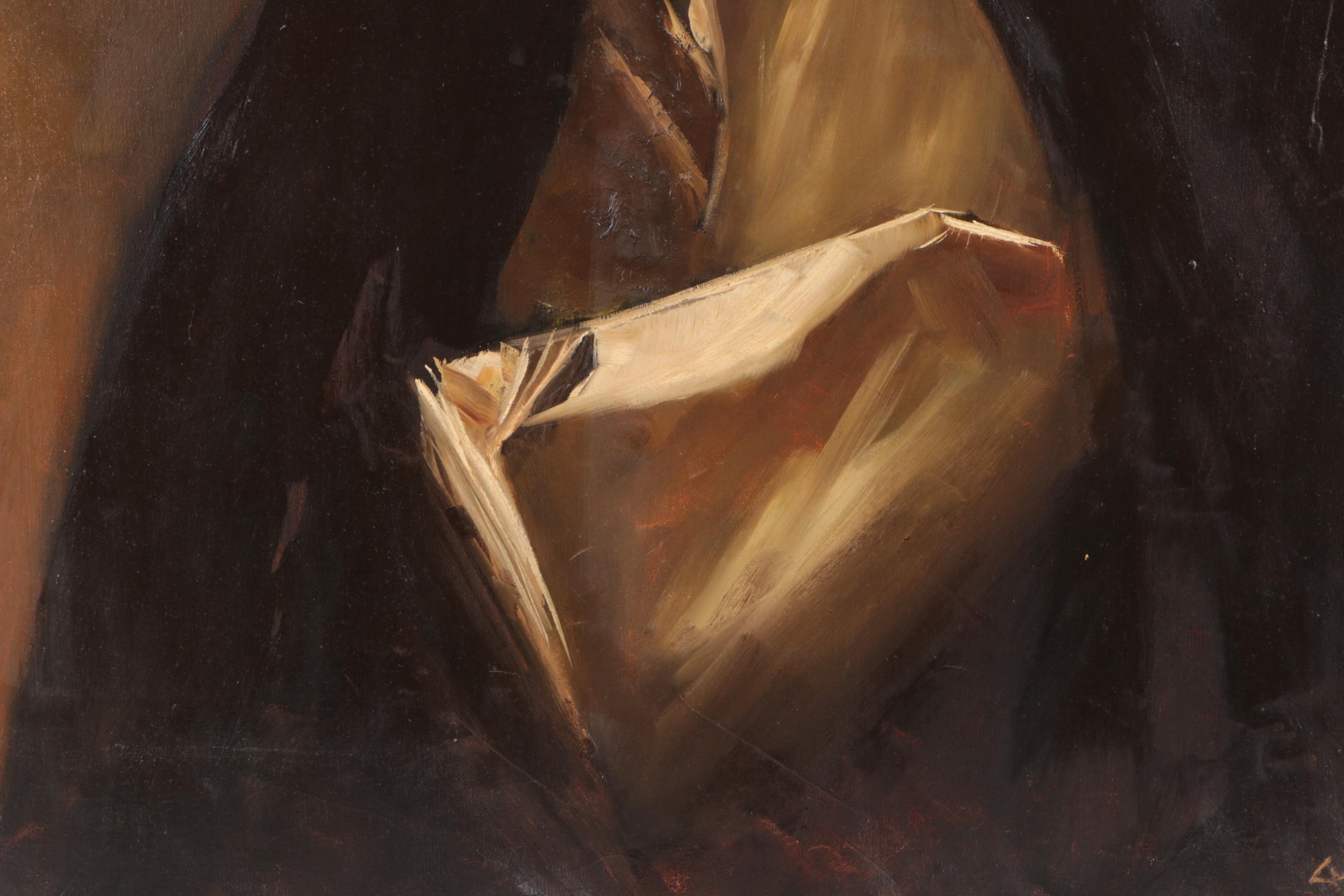 Lyric Oil Painting on Canvas "Study of the Philosopher"