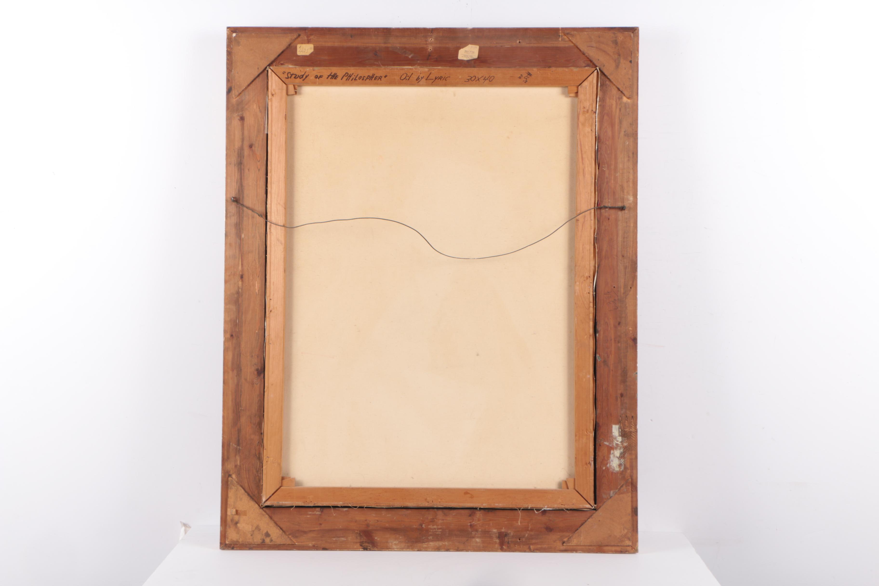 Lyric Oil Painting on Canvas "Study of the Philosopher"